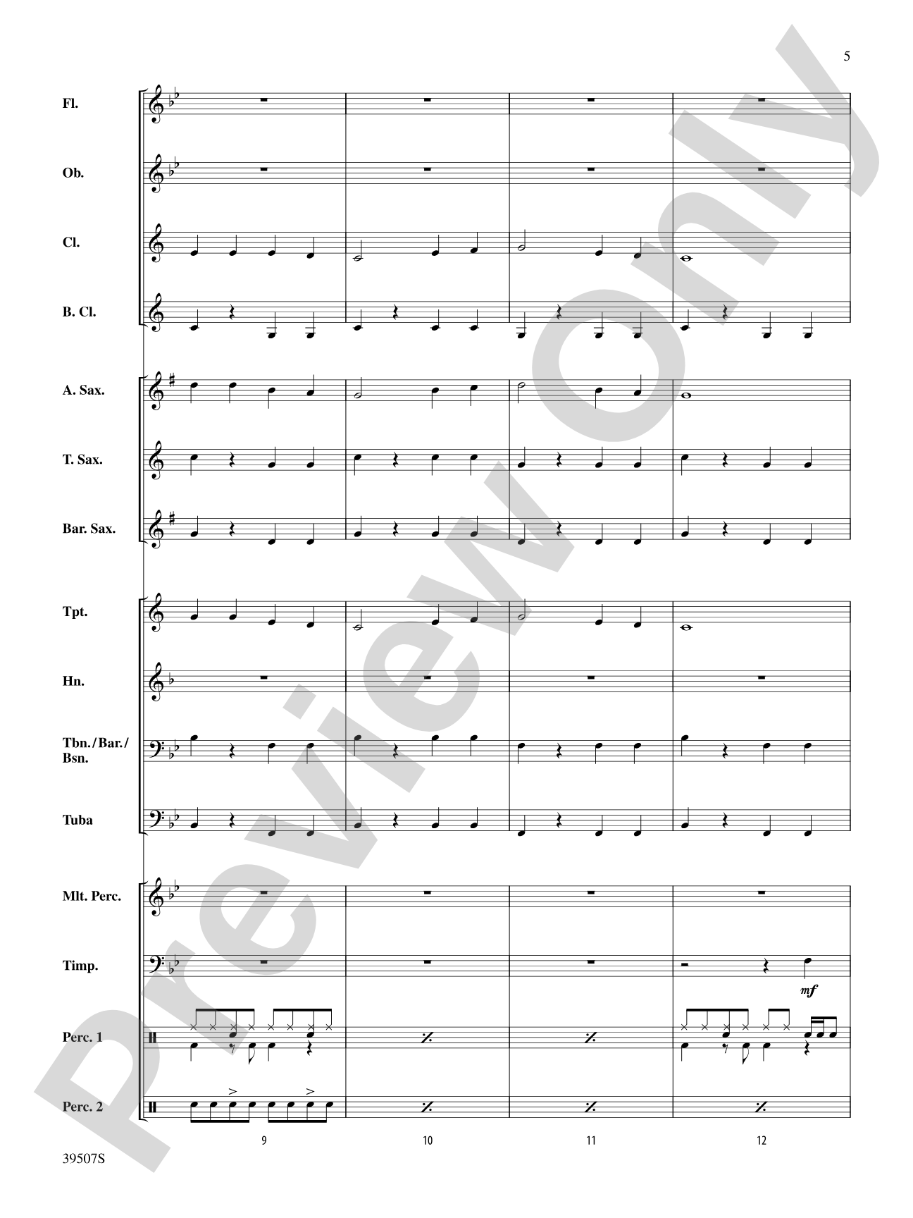 O Holy Night: Concert Band Conductor Score & Parts