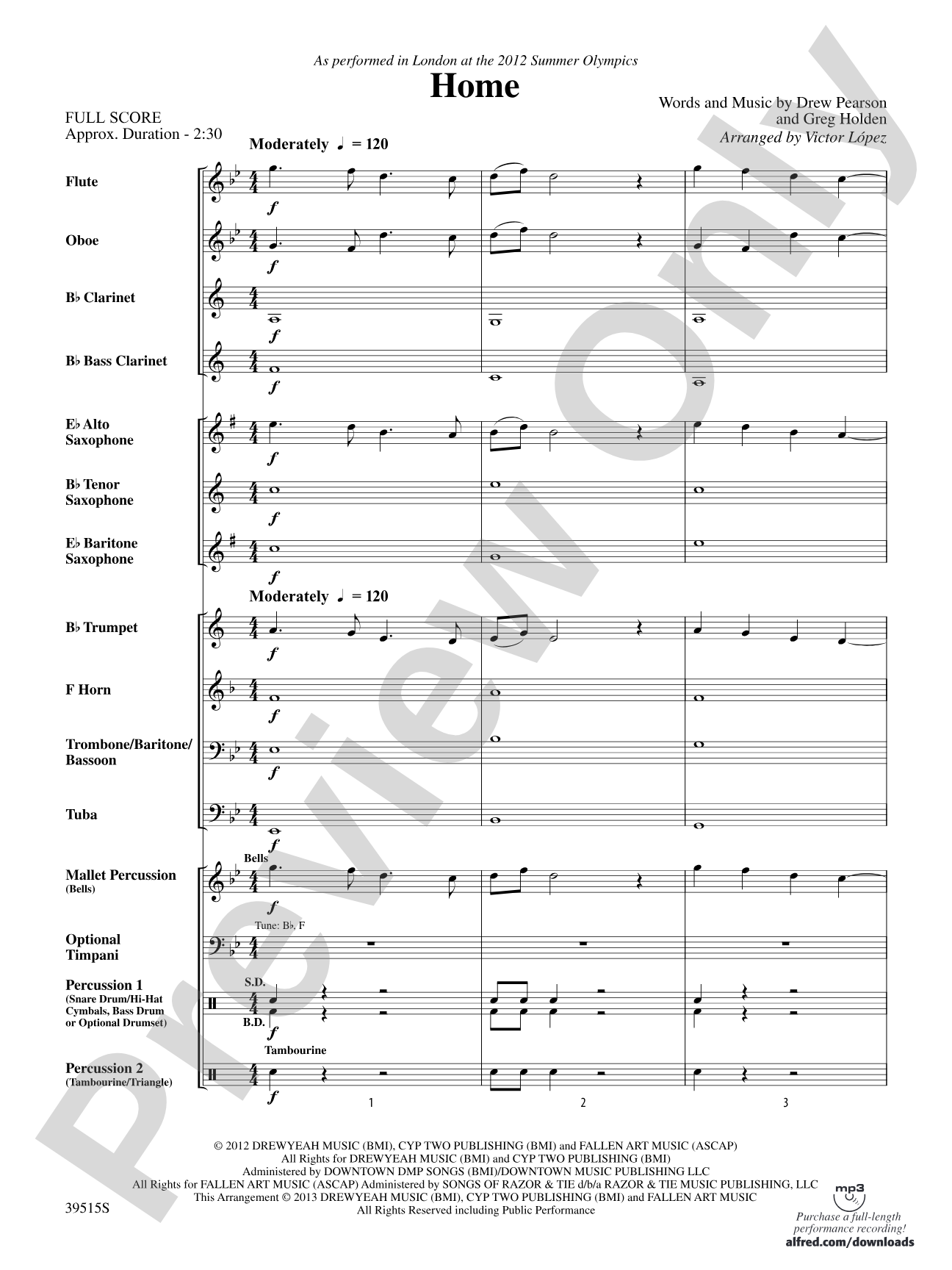 Home: Concert Band Conductor Score & Parts
