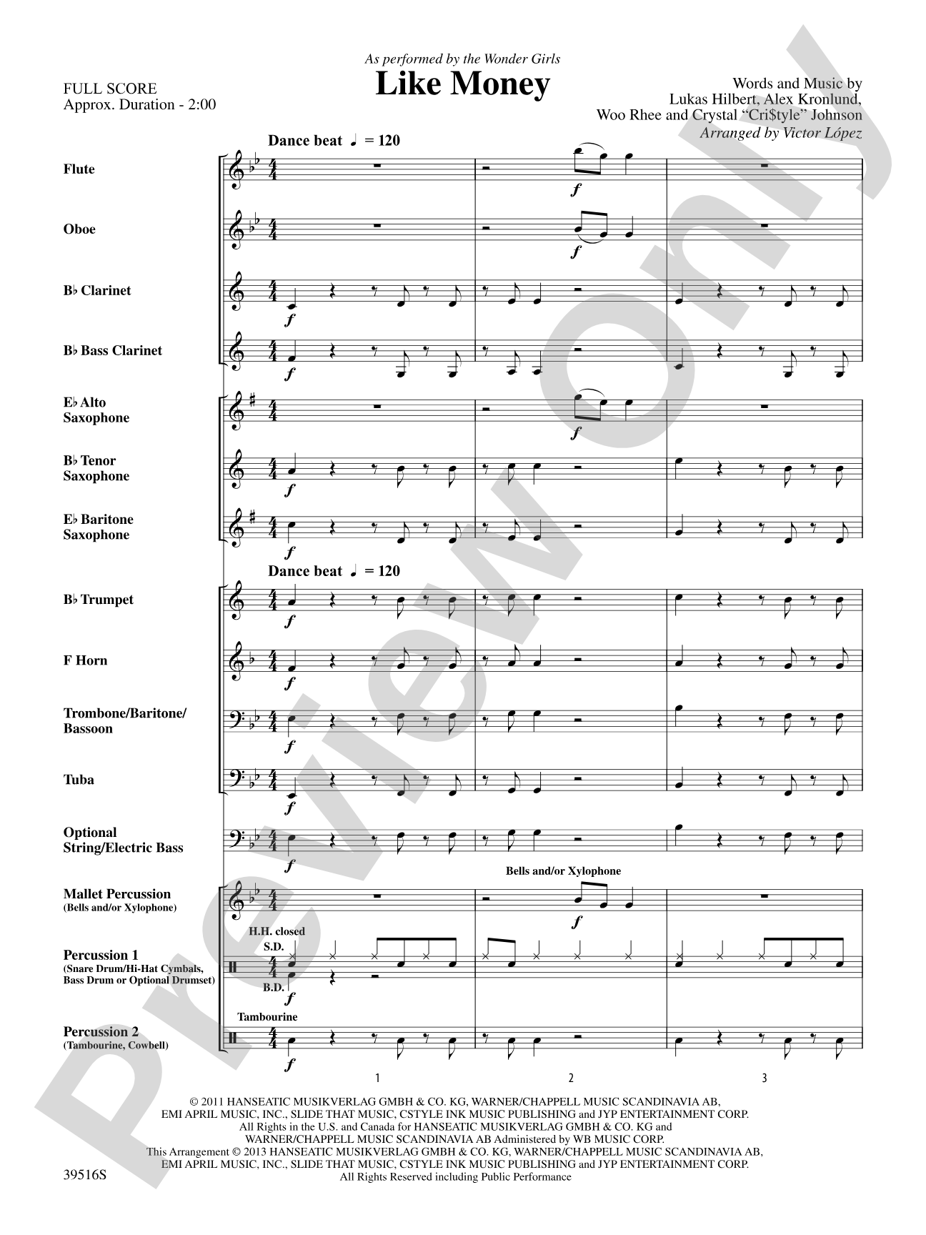 Like Money: Concert Band Conductor Score & Parts