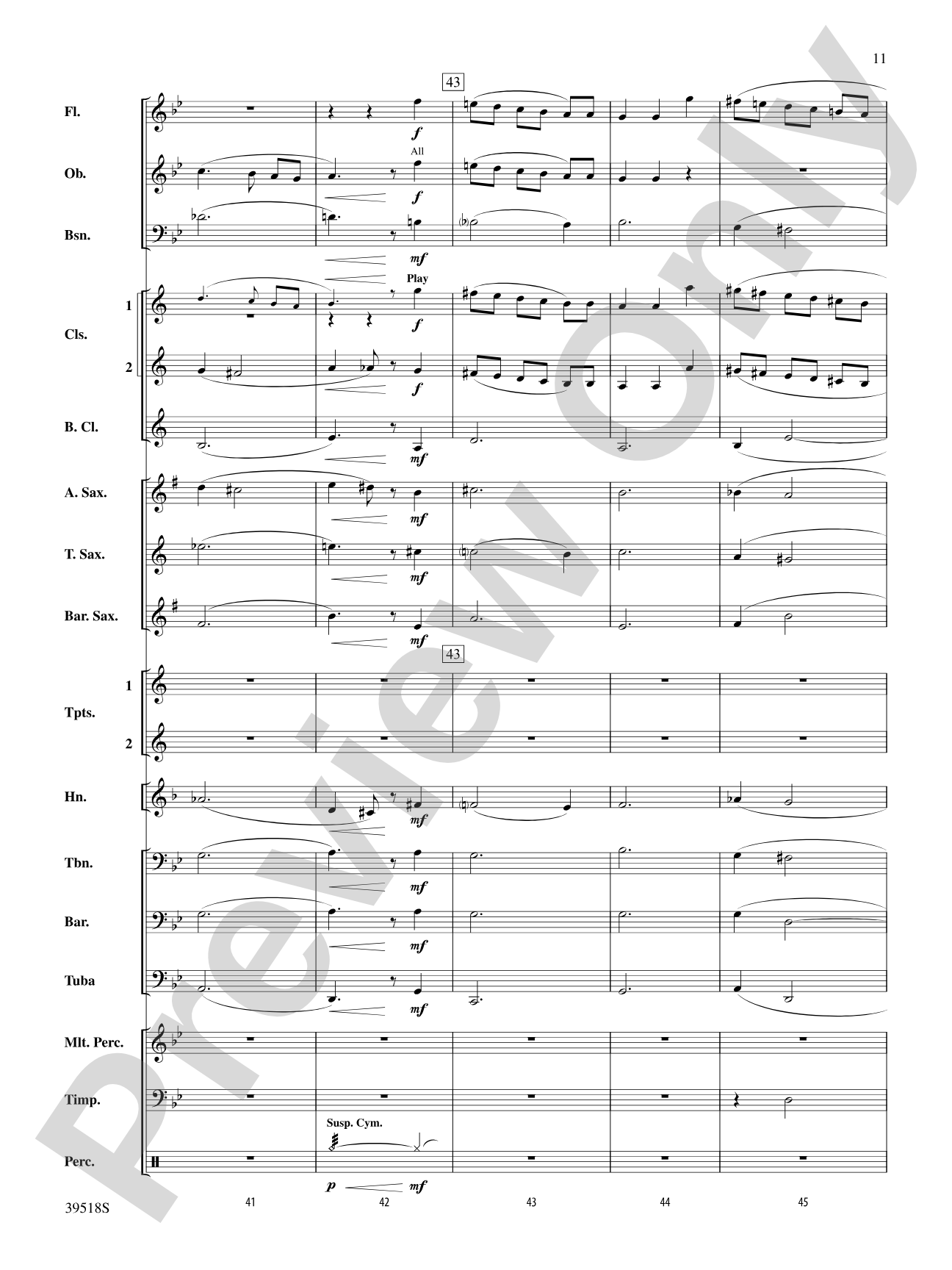 Willow, Willow: Concert Band Conductor Score & Parts