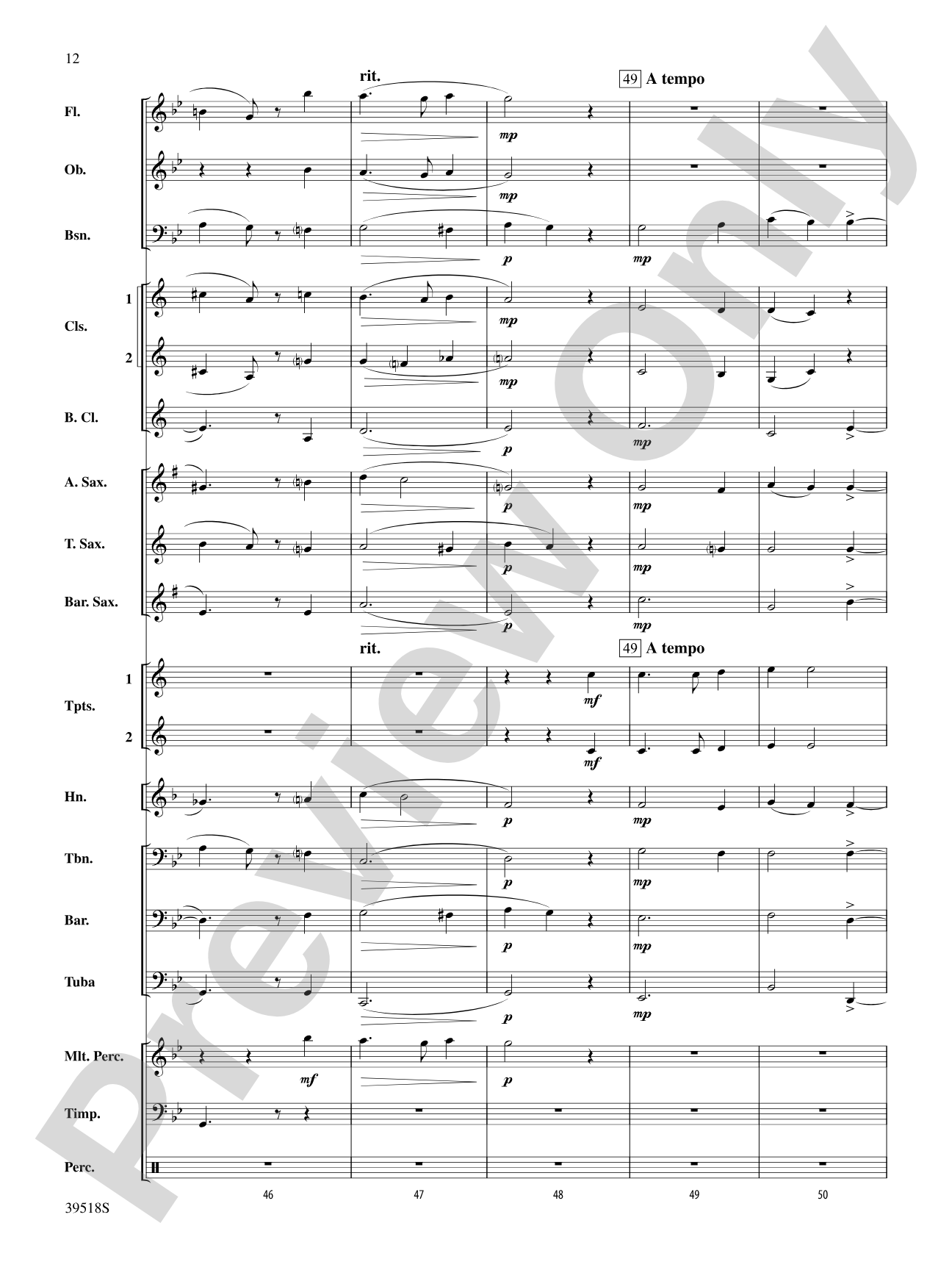 Willow, Willow: Concert Band Conductor Score & Parts