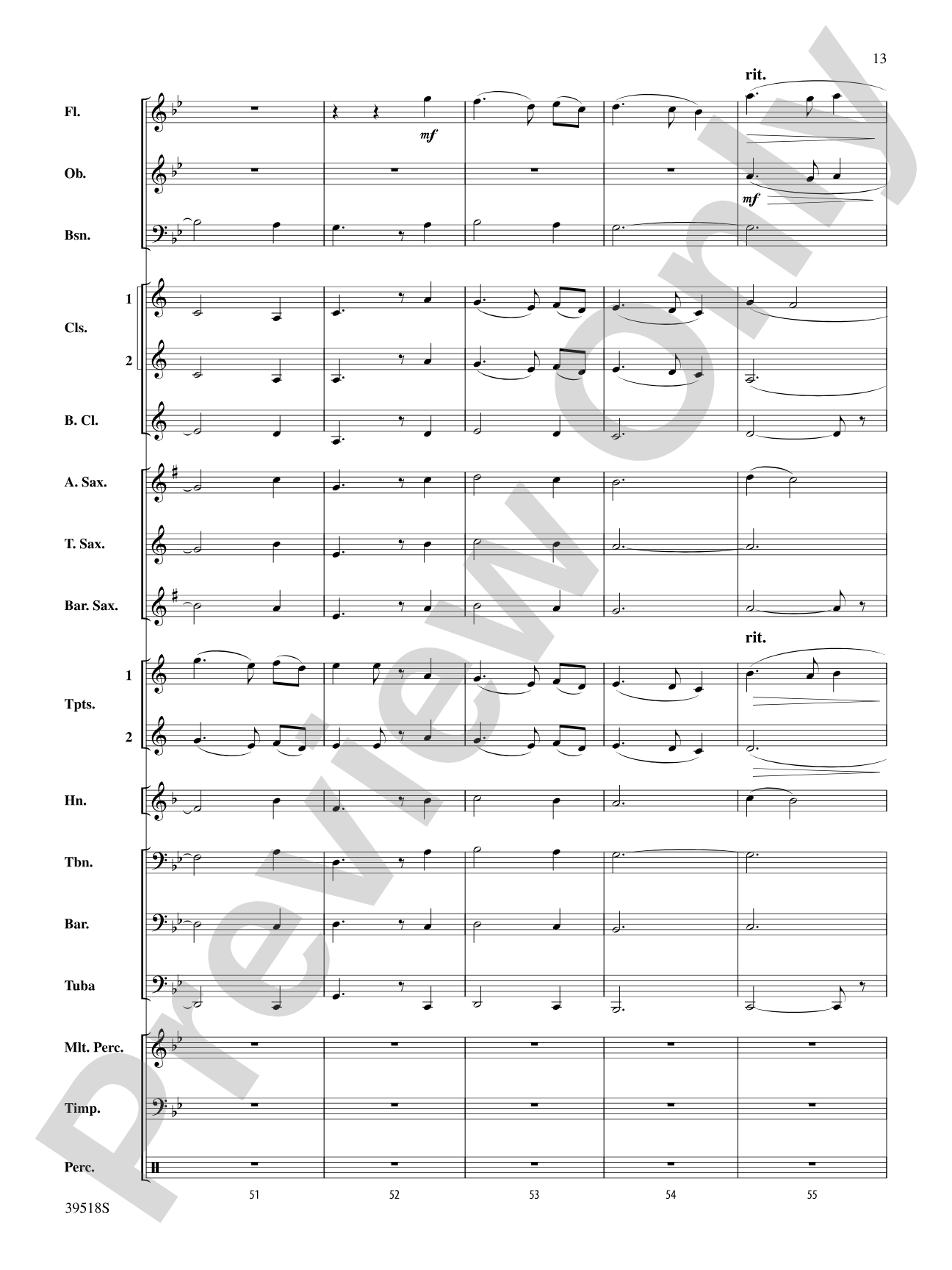 Willow, Willow: Concert Band Conductor Score & Parts