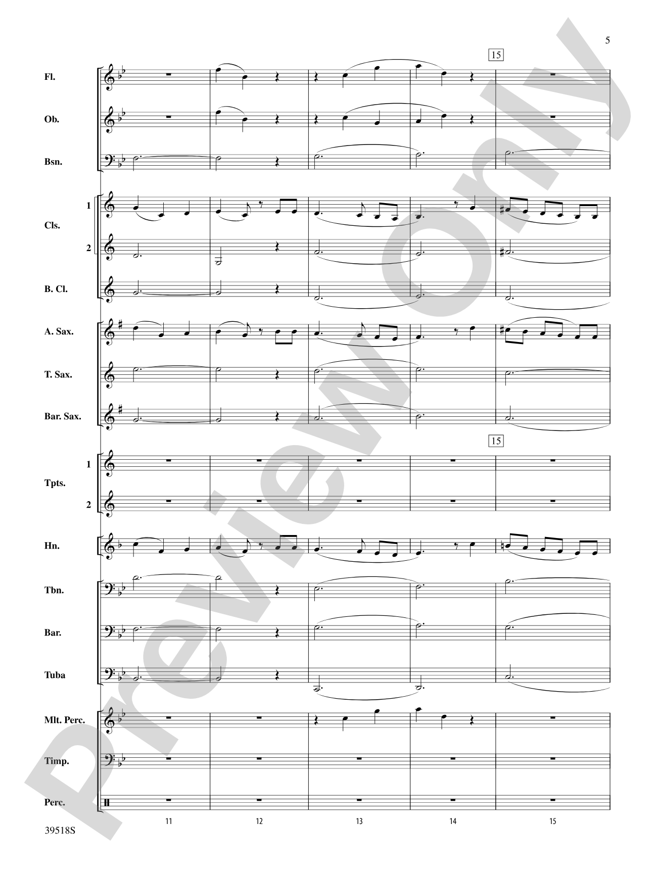 Willow, Willow: Concert Band Conductor Score & Parts
