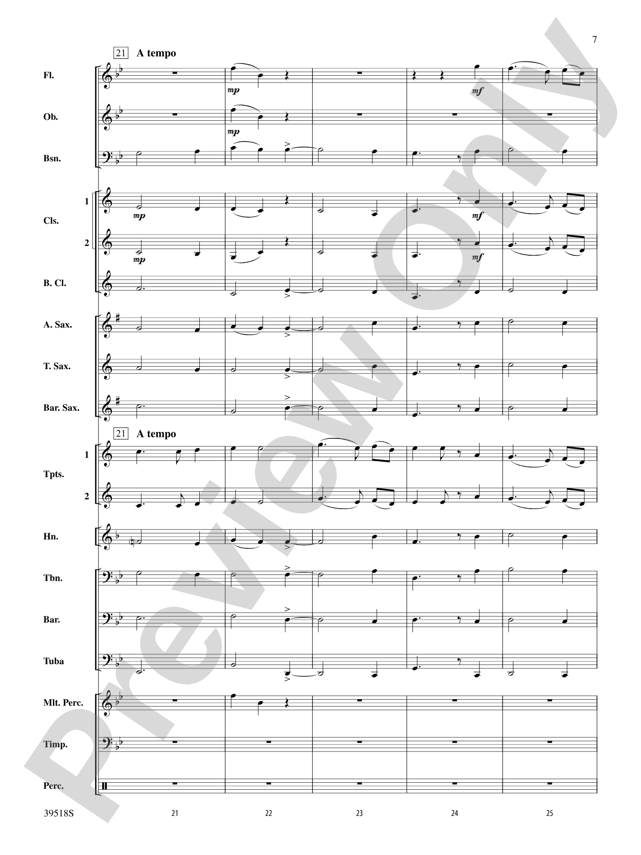 Willow, Willow: Concert Band Conductor Score & Parts