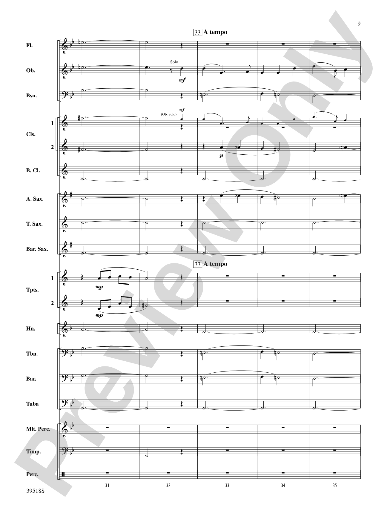 Willow, Willow: Concert Band Conductor Score & Parts