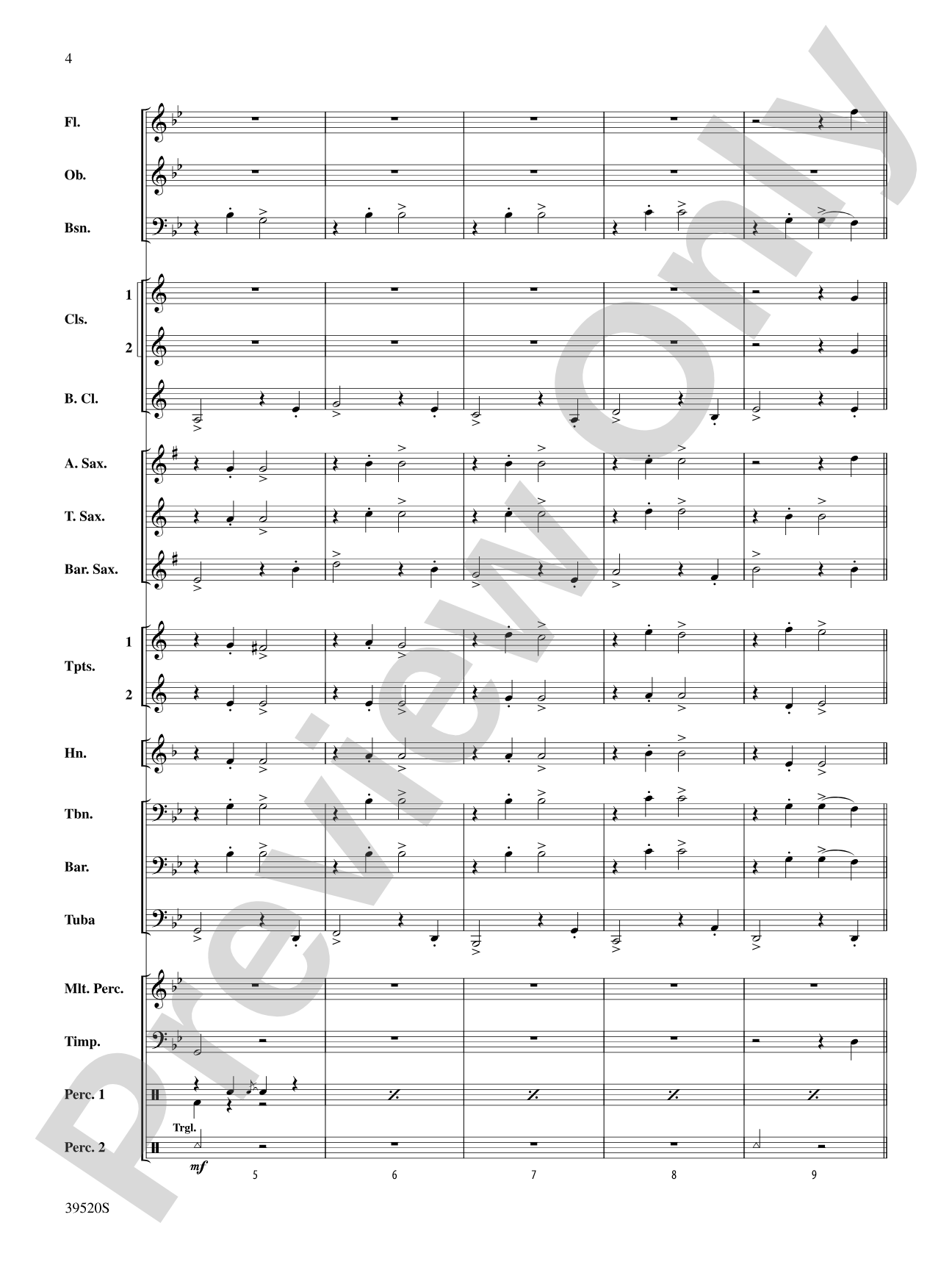 Hampshire March: Concert Band Conductor Score & Parts
