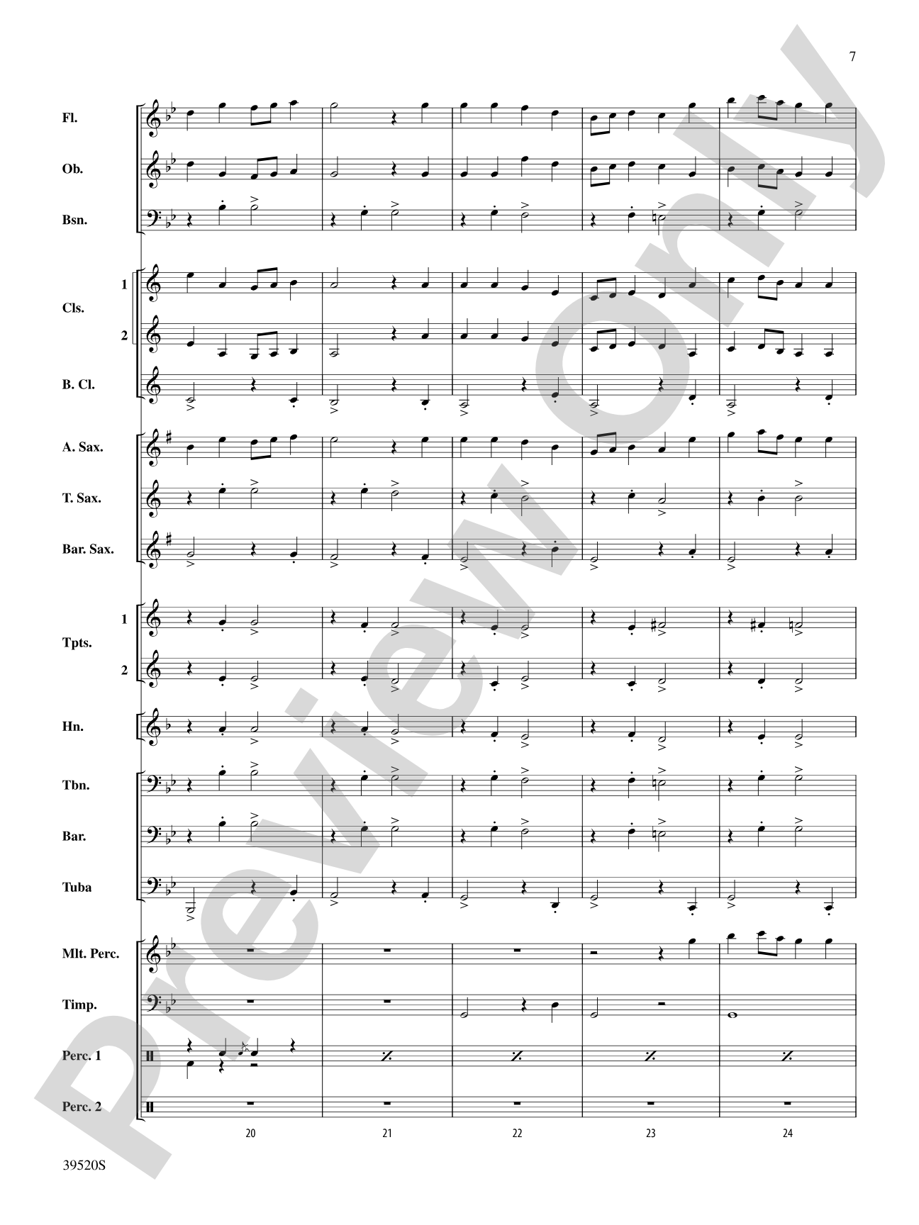 Hampshire March: Concert Band Conductor Score & Parts