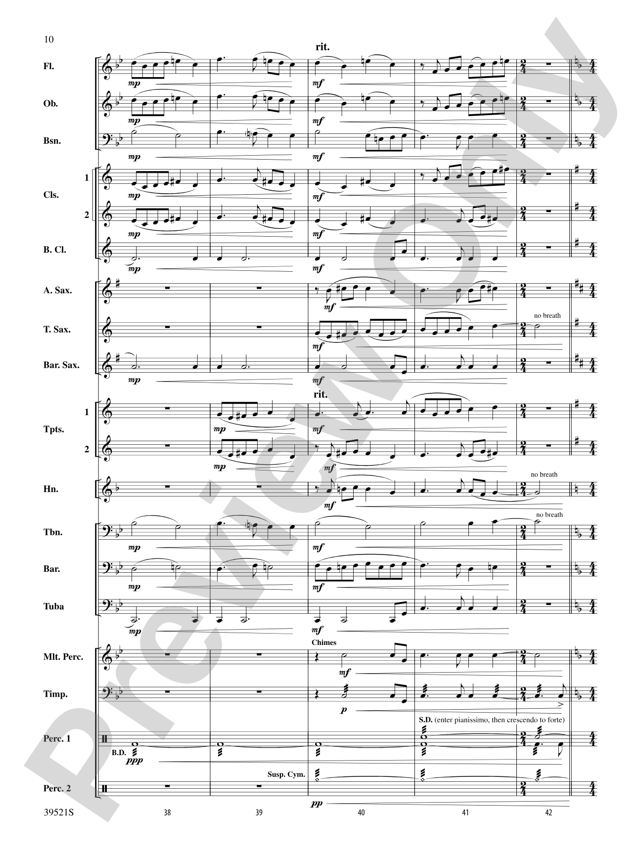 All Through the Night: Concert Band Conductor Score & Parts
