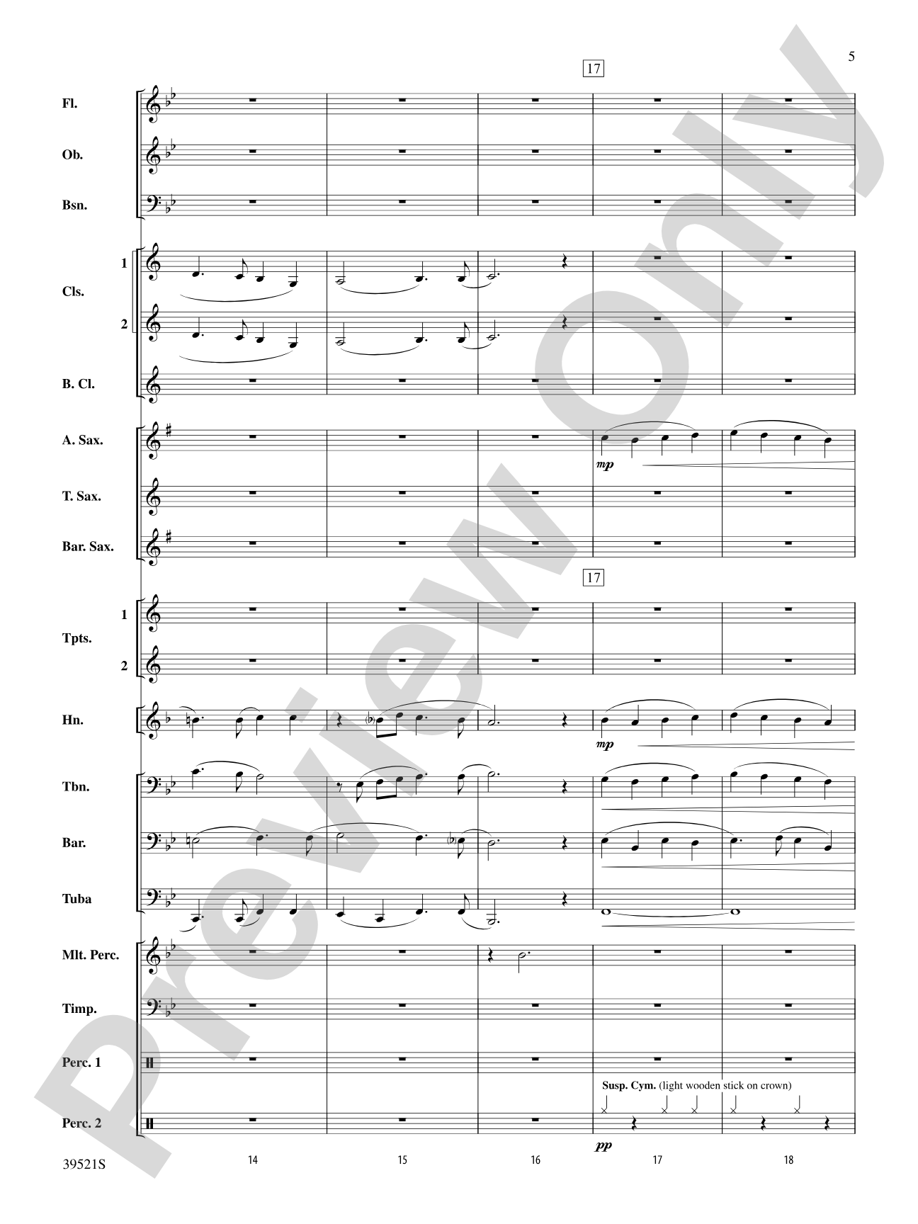 All Through the Night: Concert Band Conductor Score & Parts