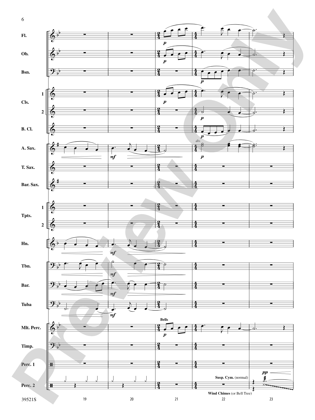 All Through the Night: Concert Band Conductor Score & Parts