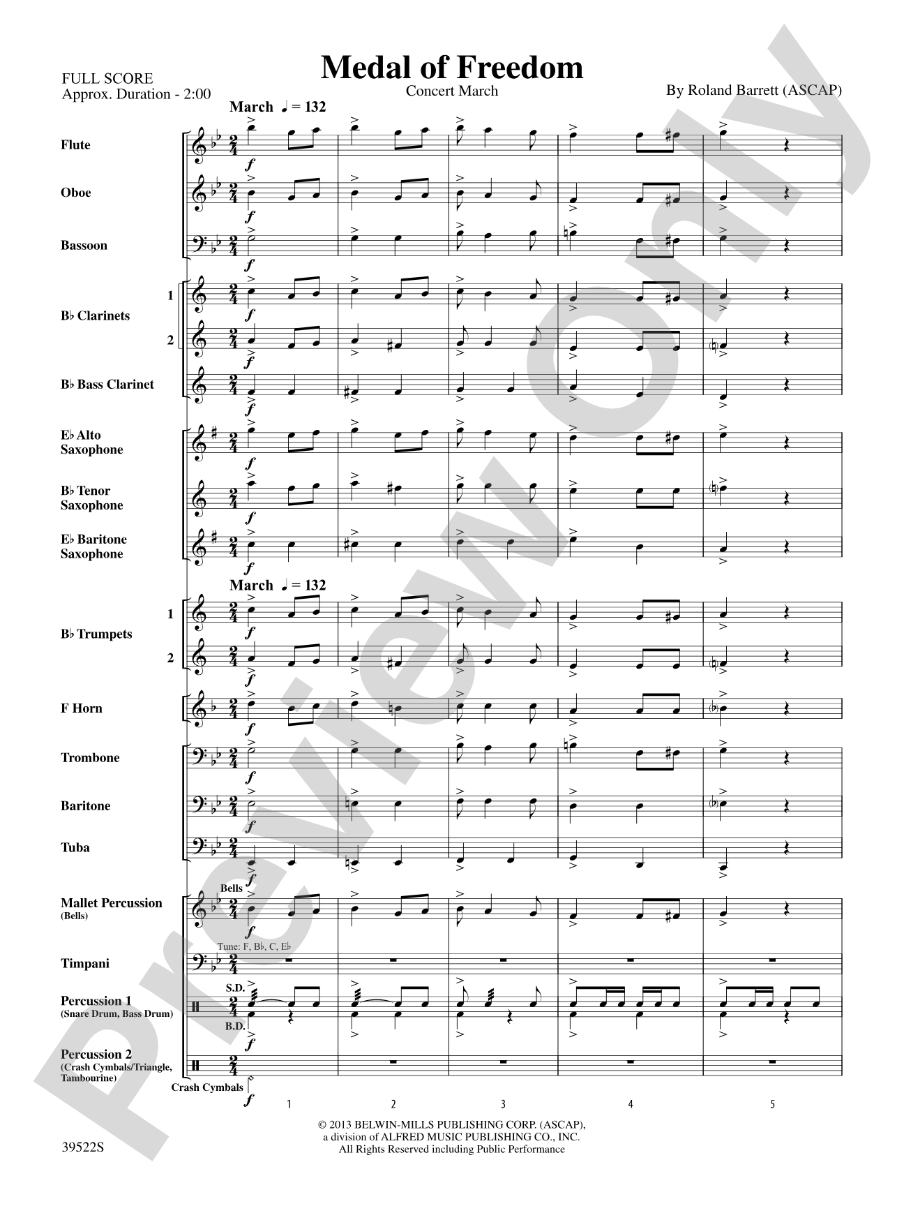 Medal of Freedom: Concert Band Conductor Score & Parts