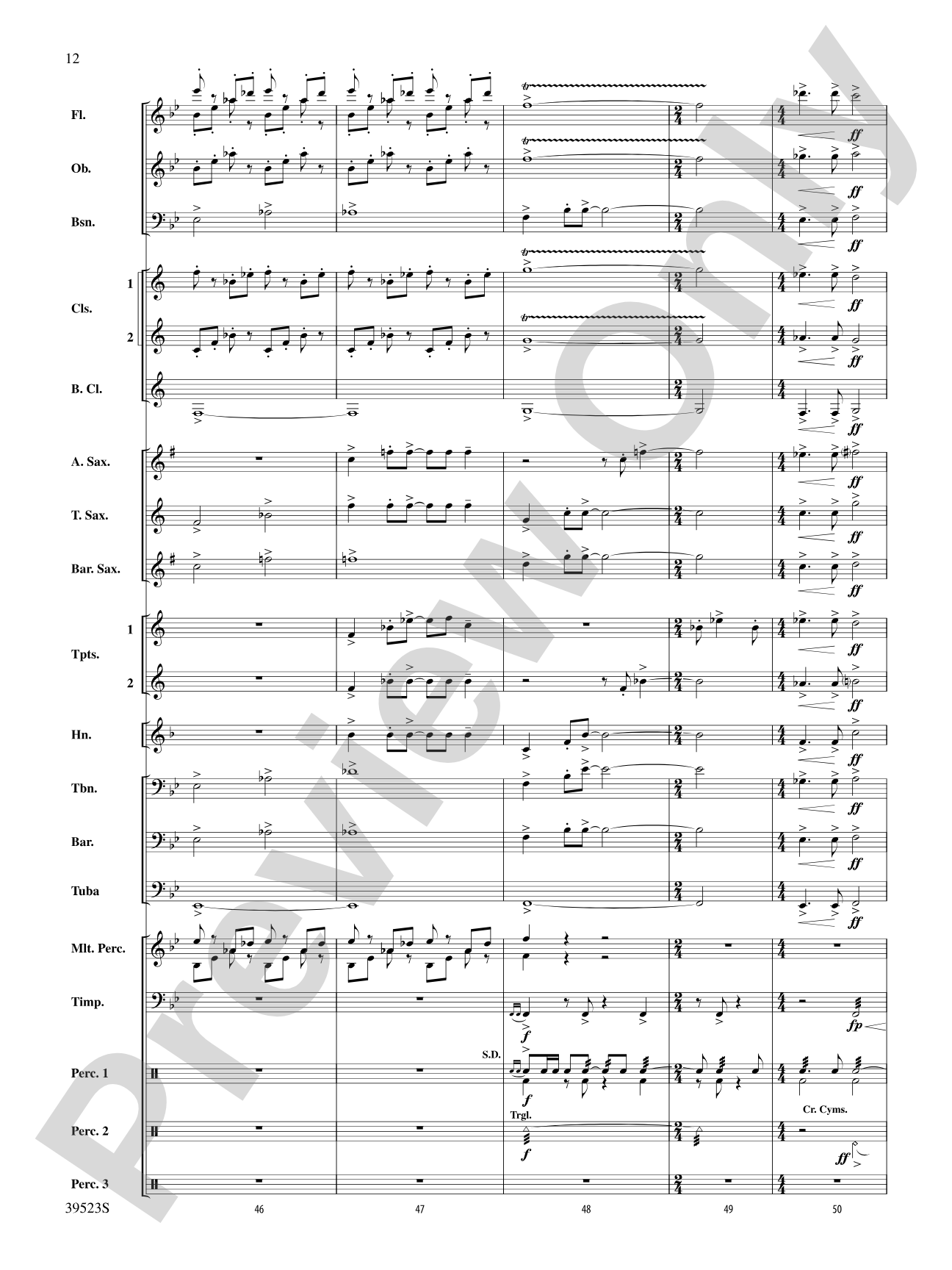 Sailing Onward Until Dawn: Concert Band Conductor Score & Parts