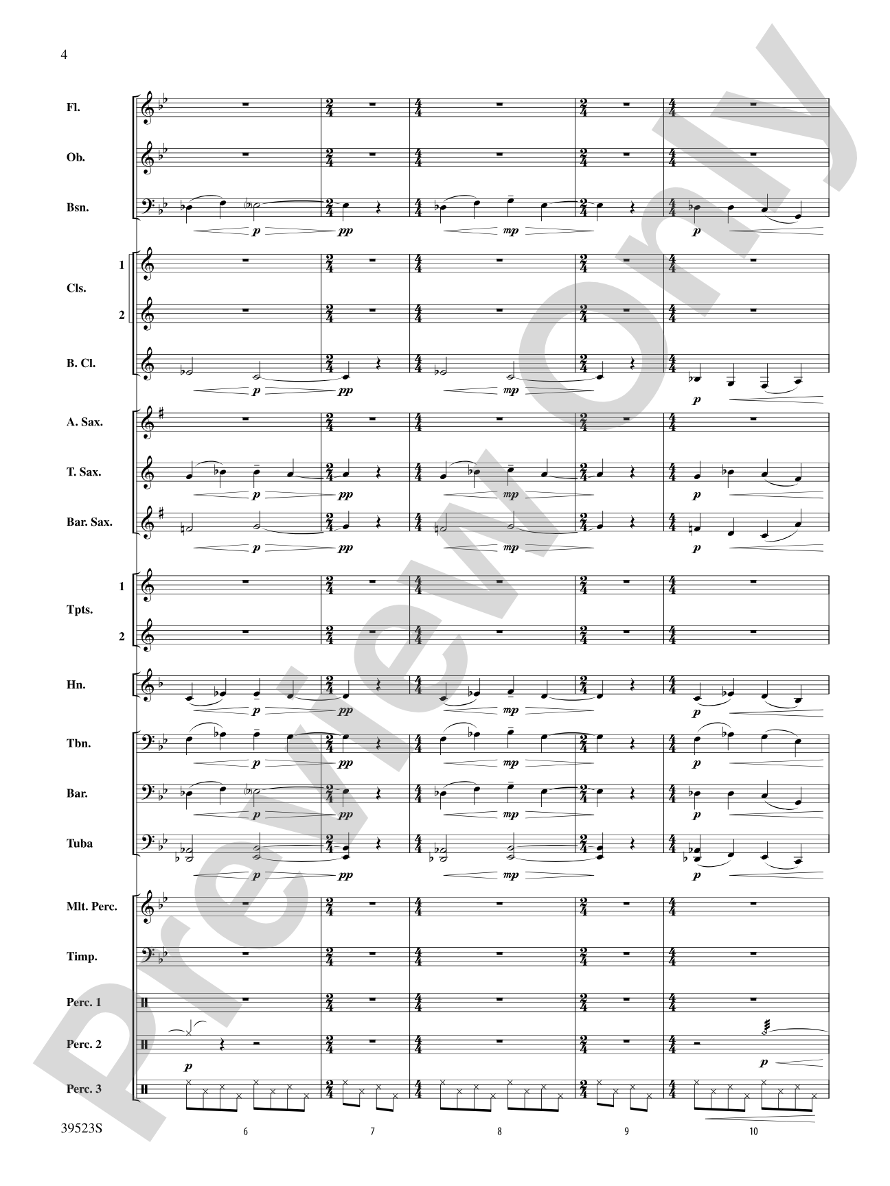 Sailing Onward Until Dawn: Concert Band Conductor Score & Parts
