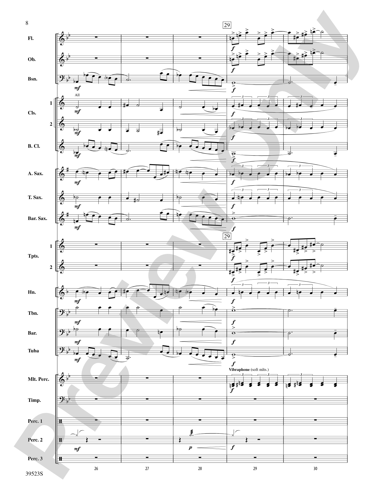 Sailing Onward Until Dawn: Concert Band Conductor Score & Parts