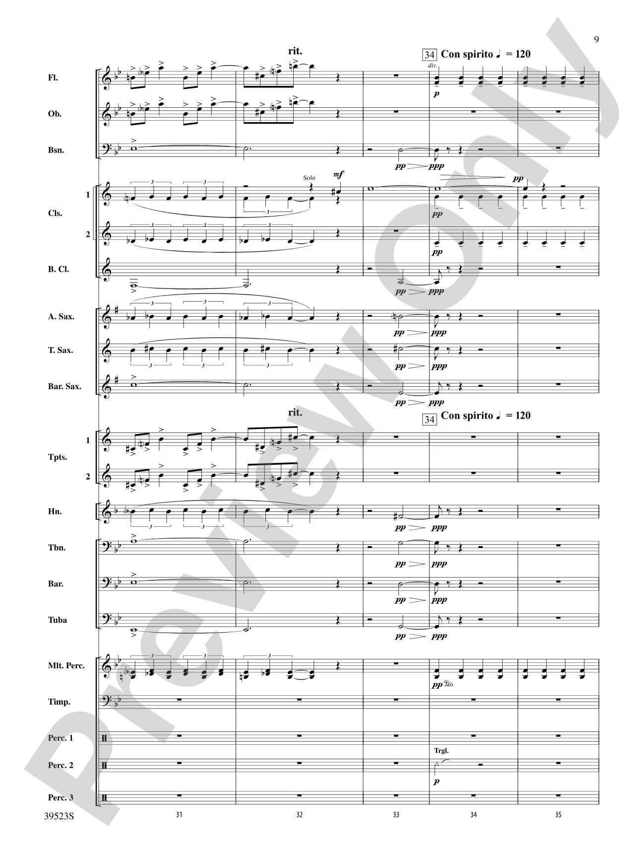 Sailing Onward Until Dawn: Concert Band Conductor Score & Parts