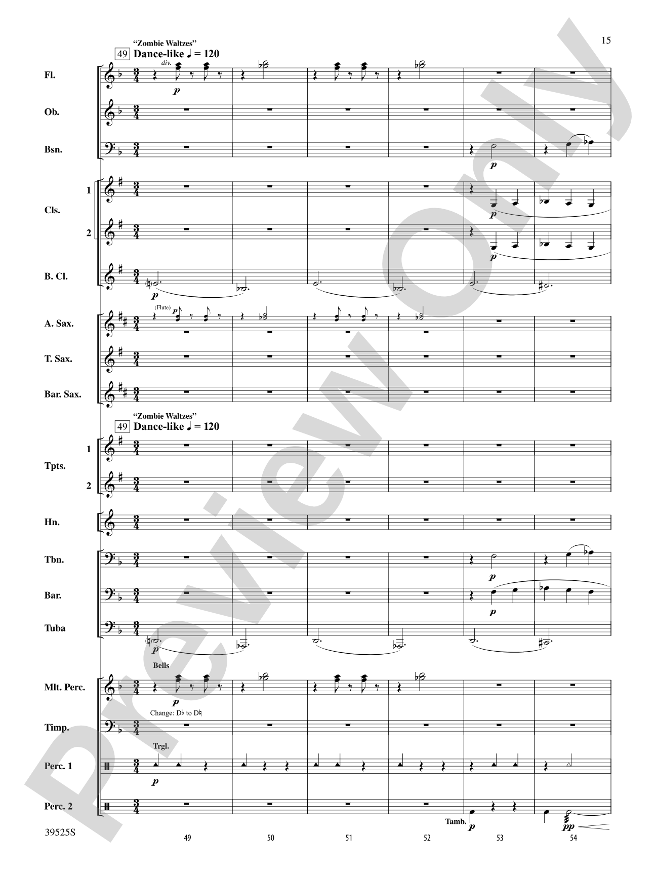 Zombie Dreams: Concert Band Conductor Score & Parts