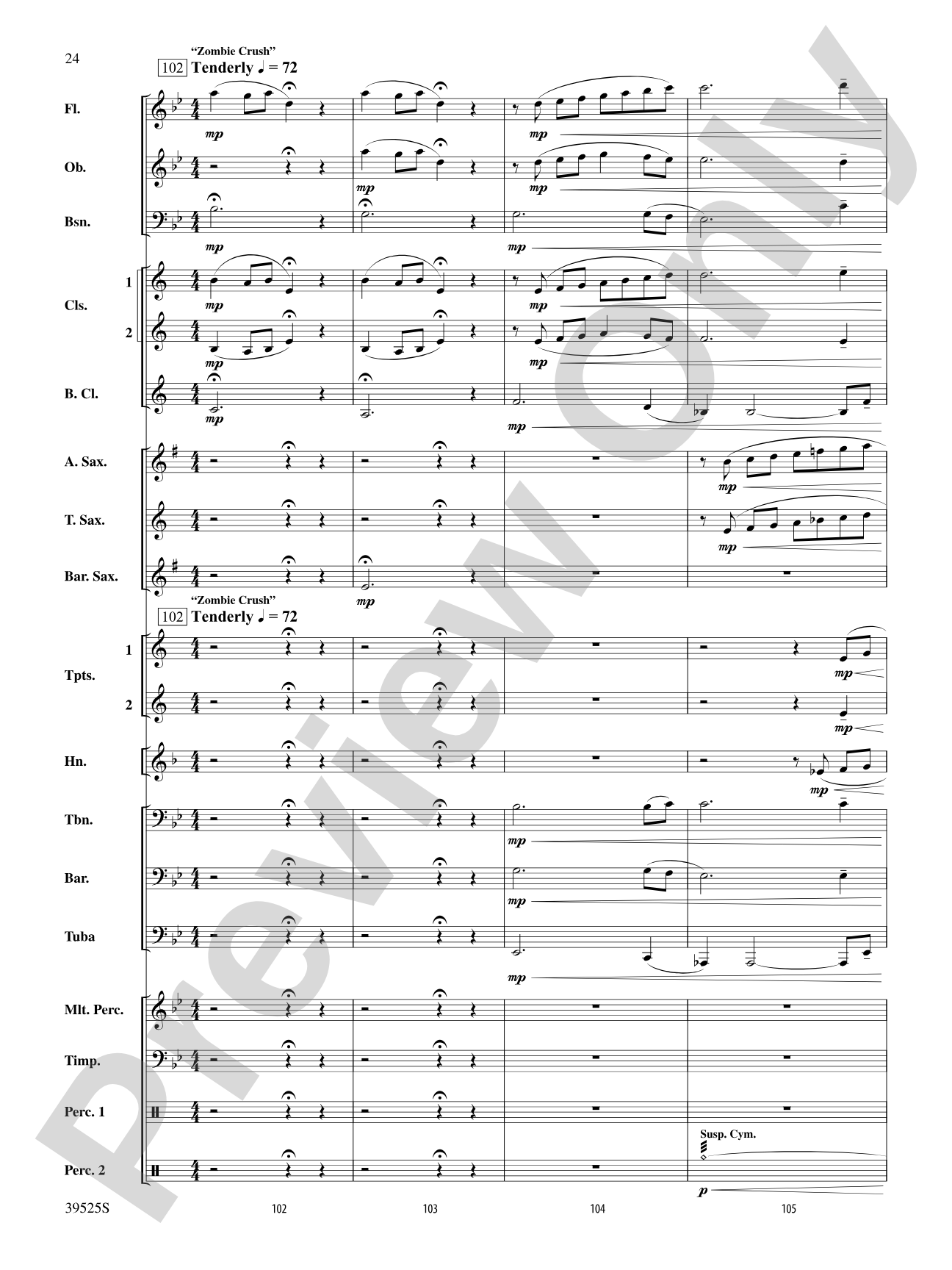 Zombie Dreams: Concert Band Conductor Score & Parts