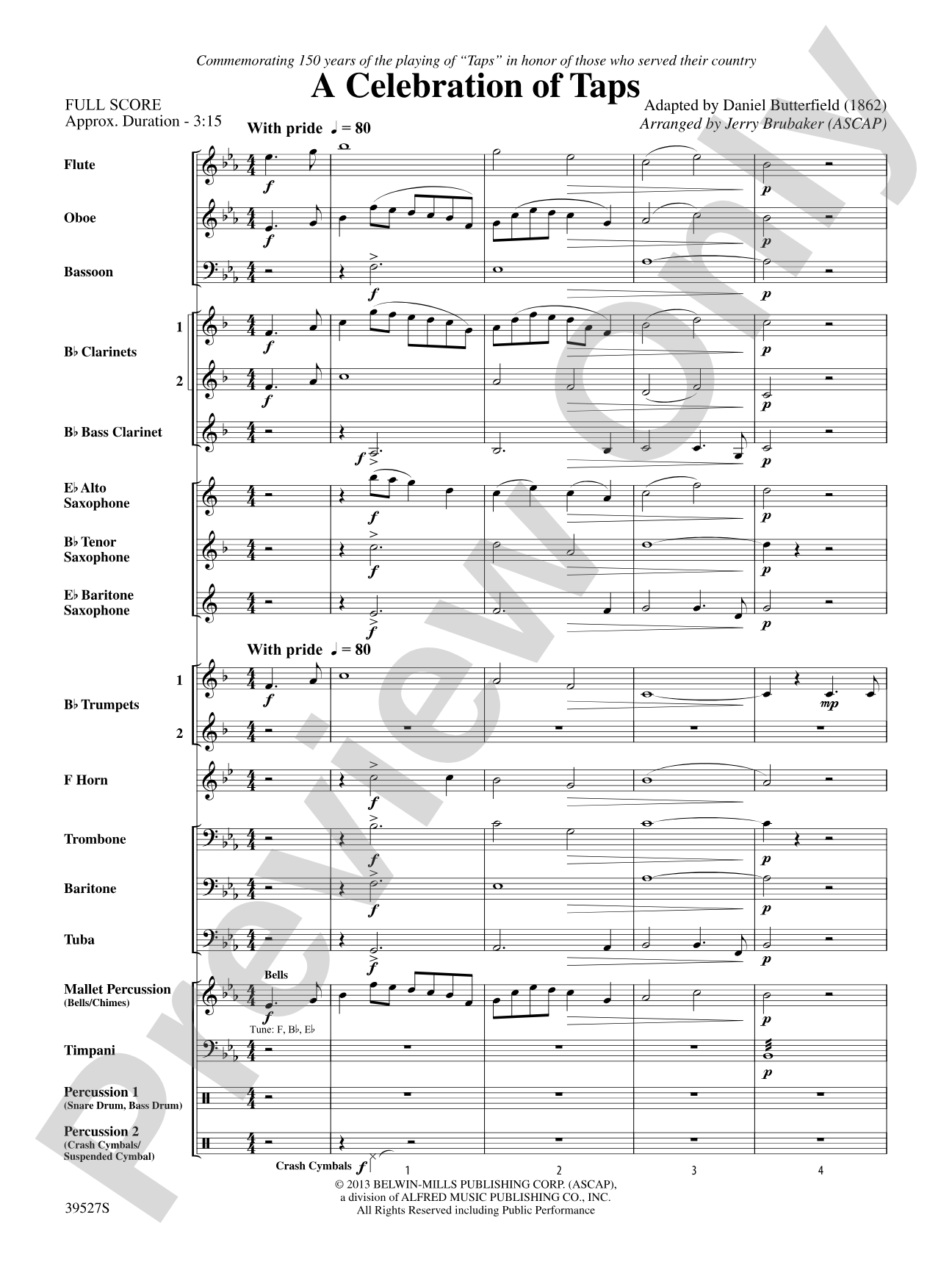 A Celebration of Taps: Concert Band Conductor Score & Parts