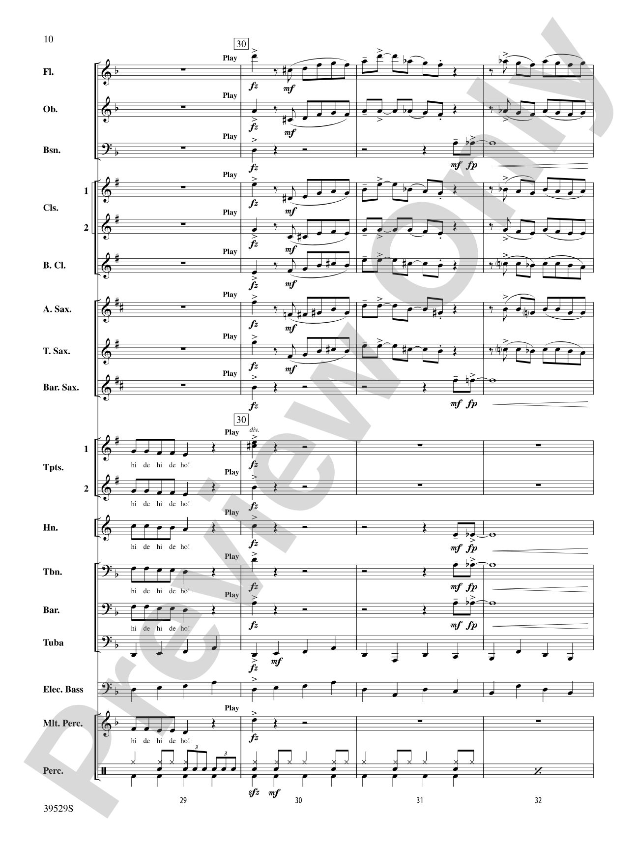 Minnie the Moocher: Concert Band Conductor Score & Parts