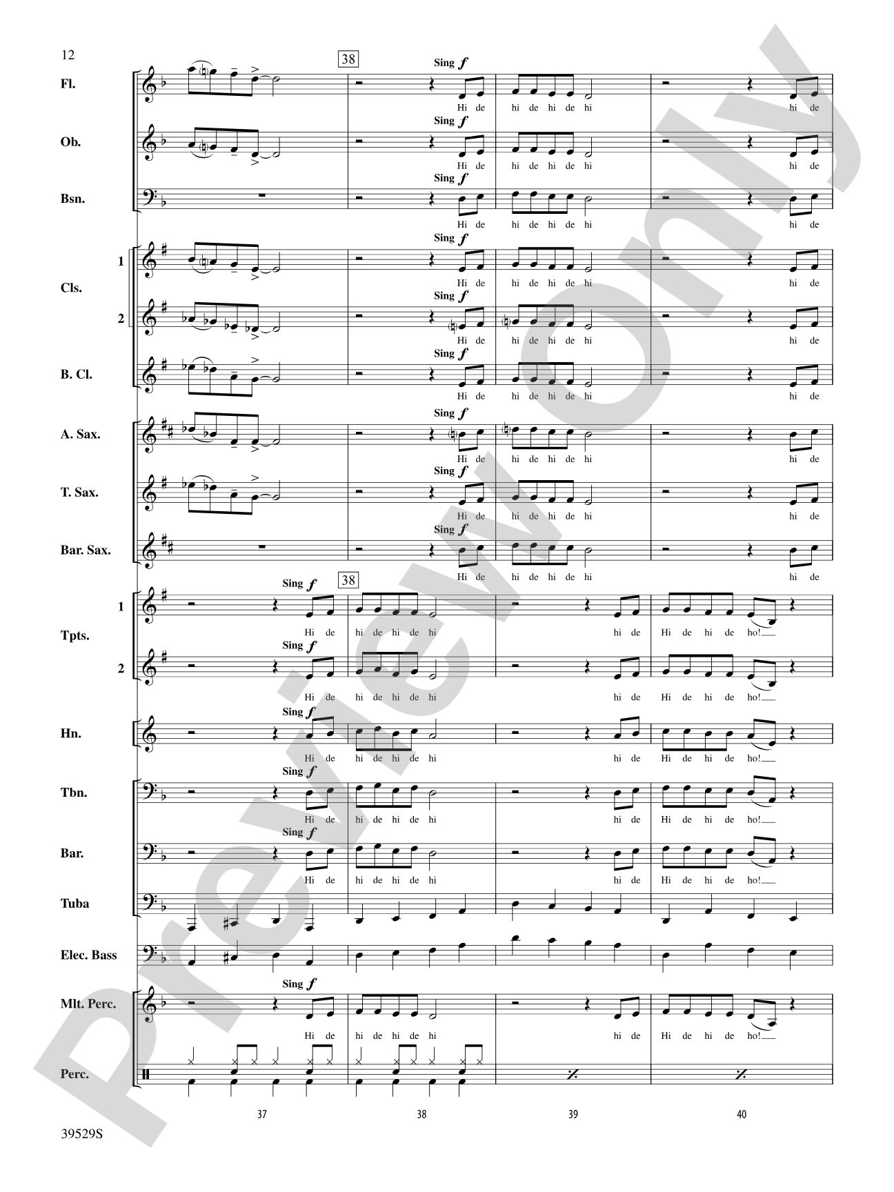 Minnie the Moocher: Concert Band Conductor Score & Parts