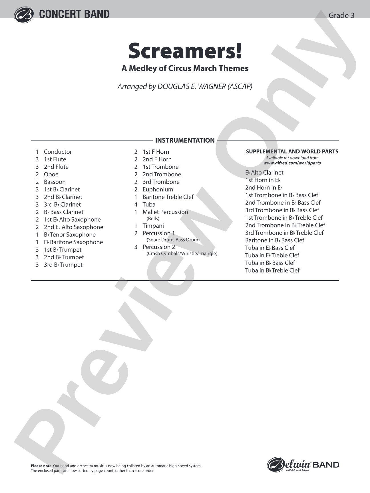 Screamers!: Concert Band Conductor Score & Parts