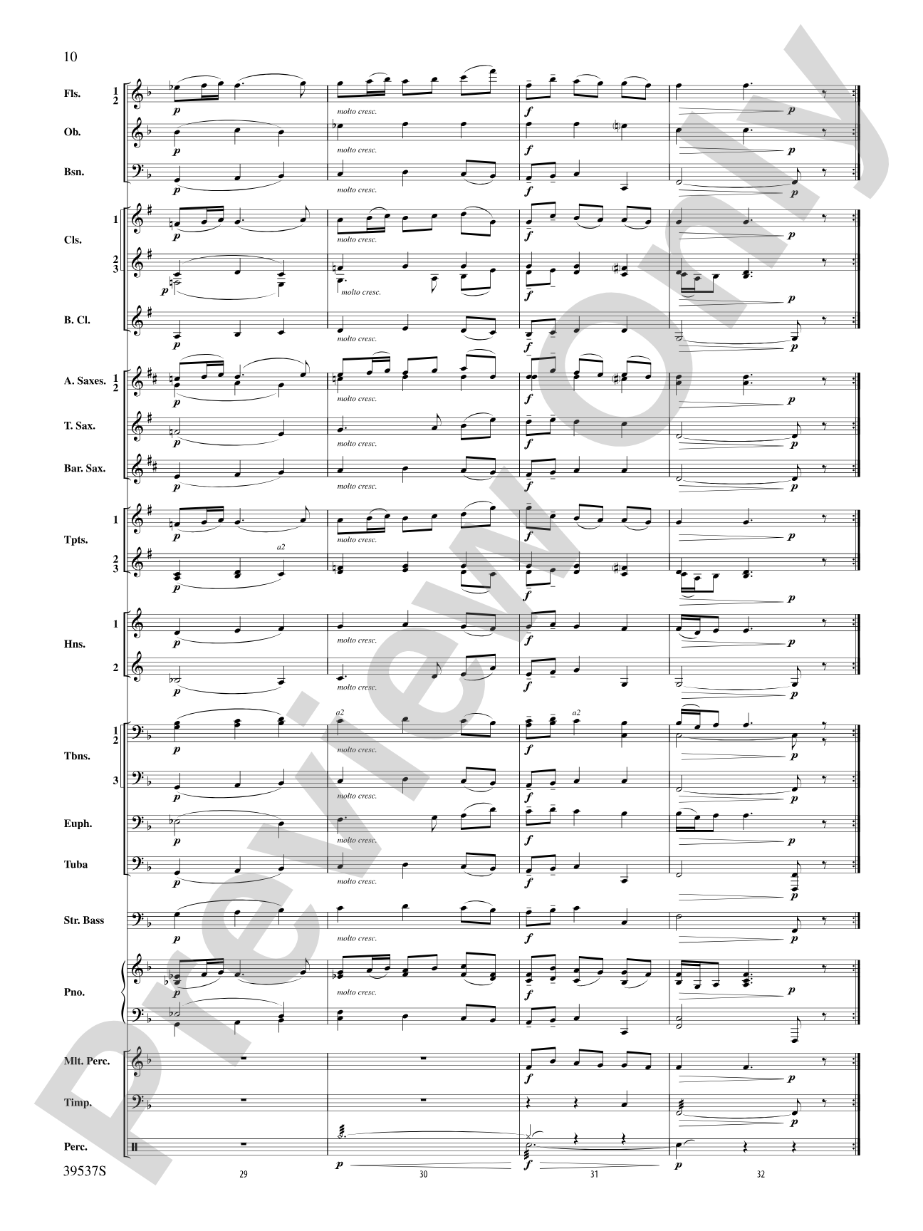 Sarabande & Gavotte (from the Holberg Suite, Op. 40): Concert Band Conductor Score & Parts