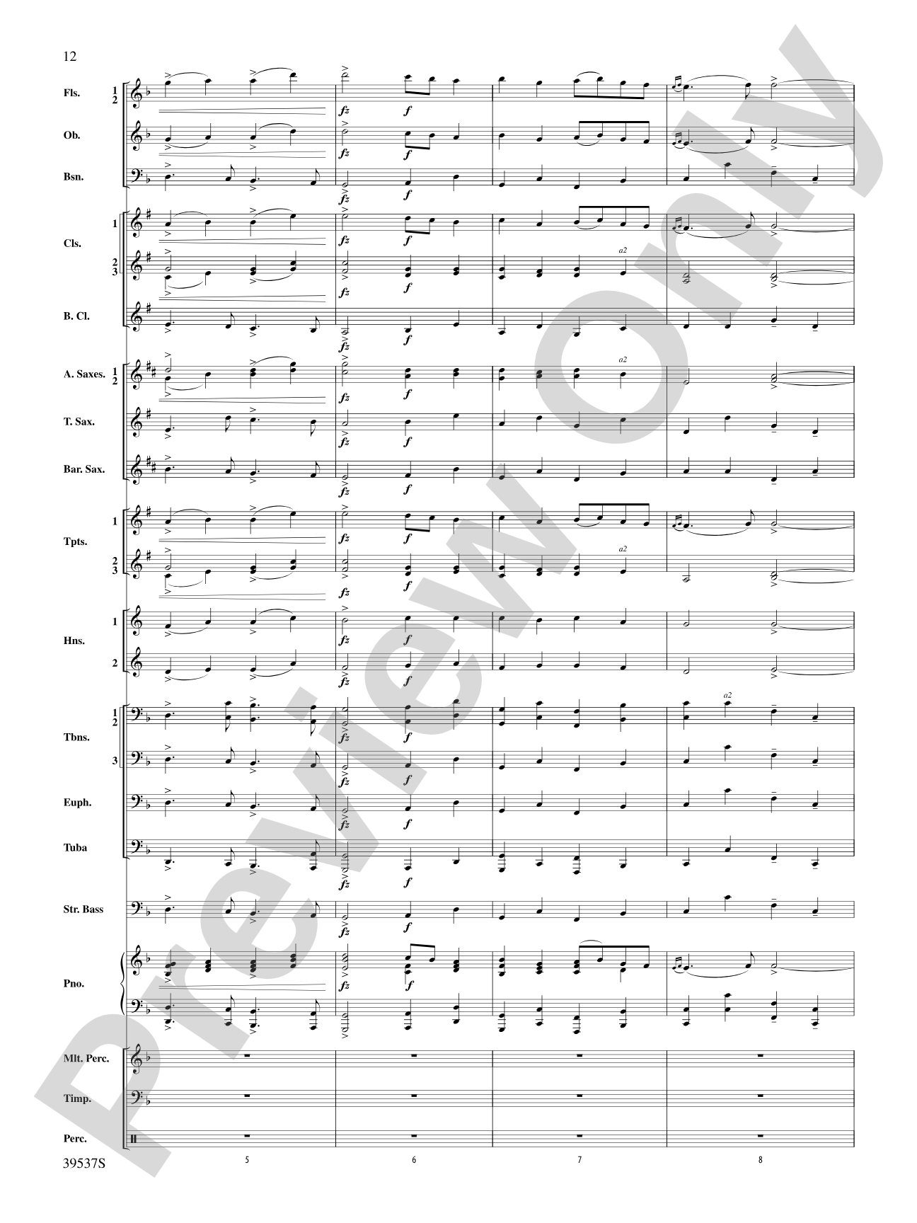 Sarabande & Gavotte (from the Holberg Suite, Op. 40): Concert Band Conductor Score & Parts