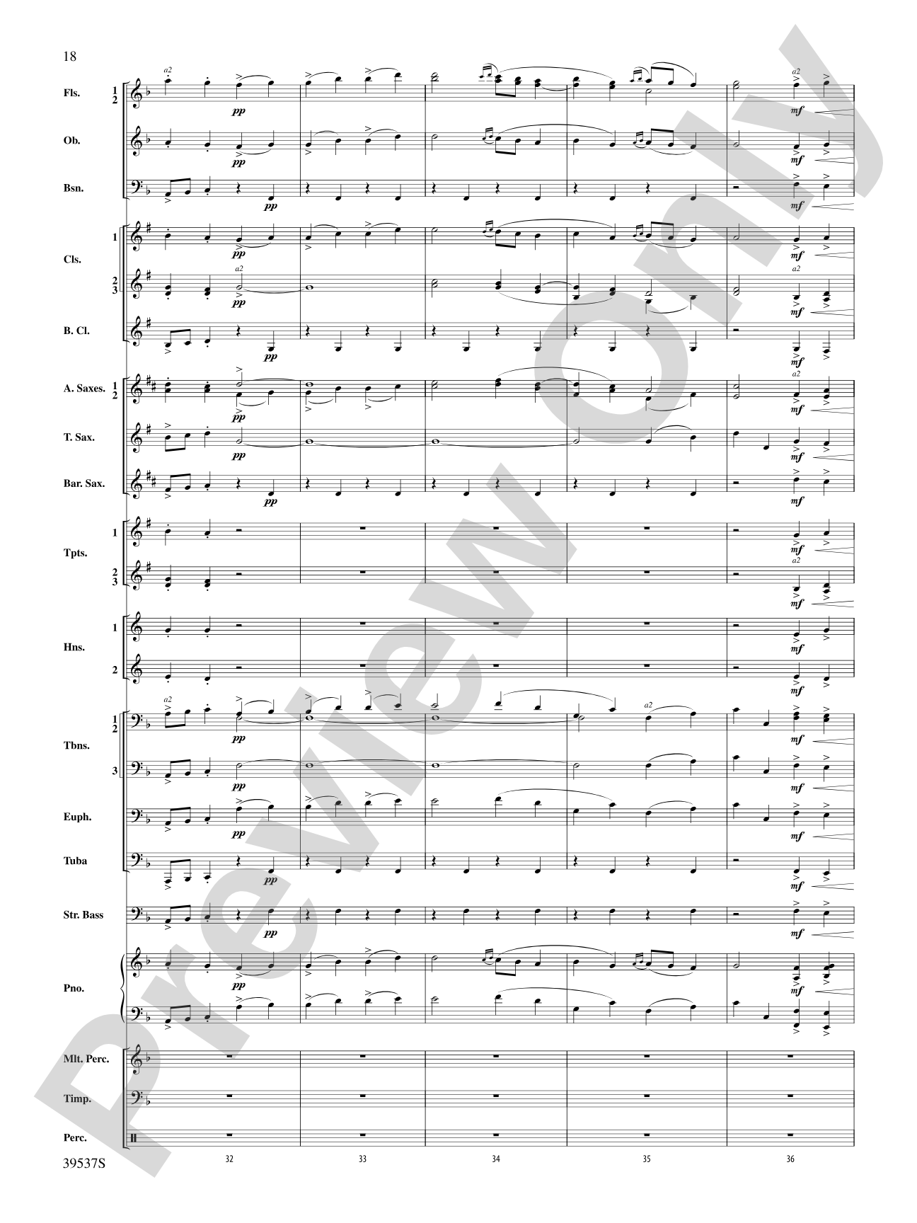 Sarabande & Gavotte (from the Holberg Suite, Op. 40): Concert Band Conductor Score & Parts