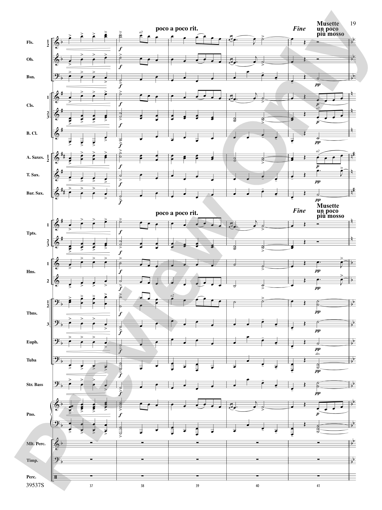Sarabande & Gavotte (from the Holberg Suite, Op. 40): Concert Band Conductor Score & Parts