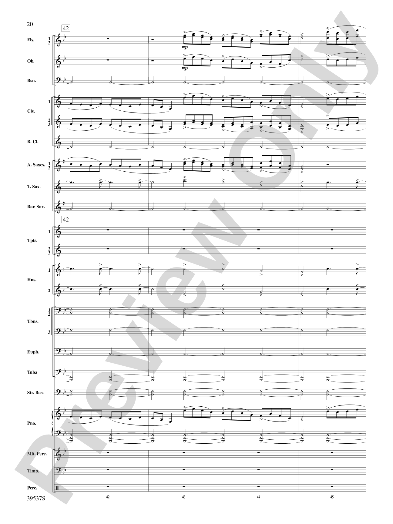 Sarabande & Gavotte (from the Holberg Suite, Op. 40): Concert Band Conductor Score & Parts