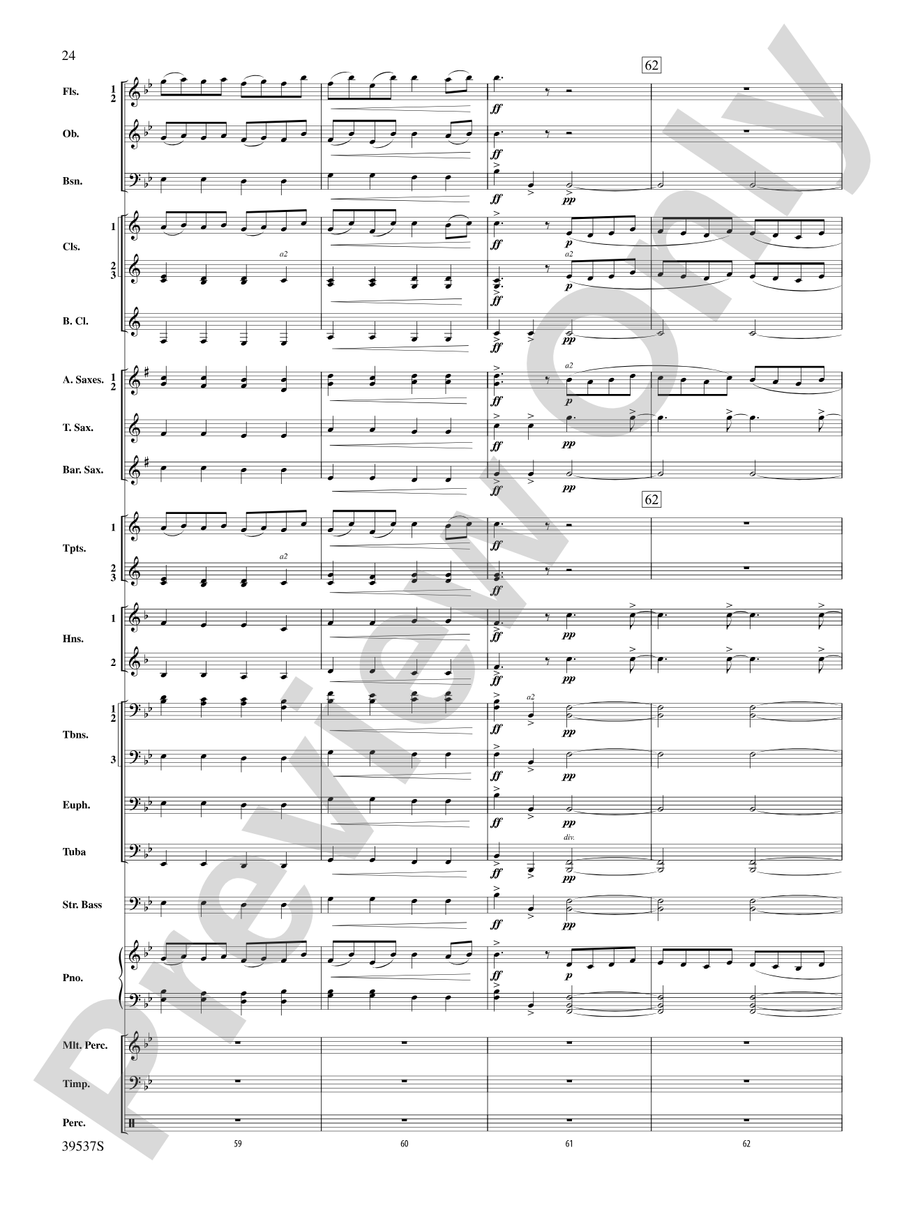 Sarabande & Gavotte (from the Holberg Suite, Op. 40): Concert Band Conductor Score & Parts