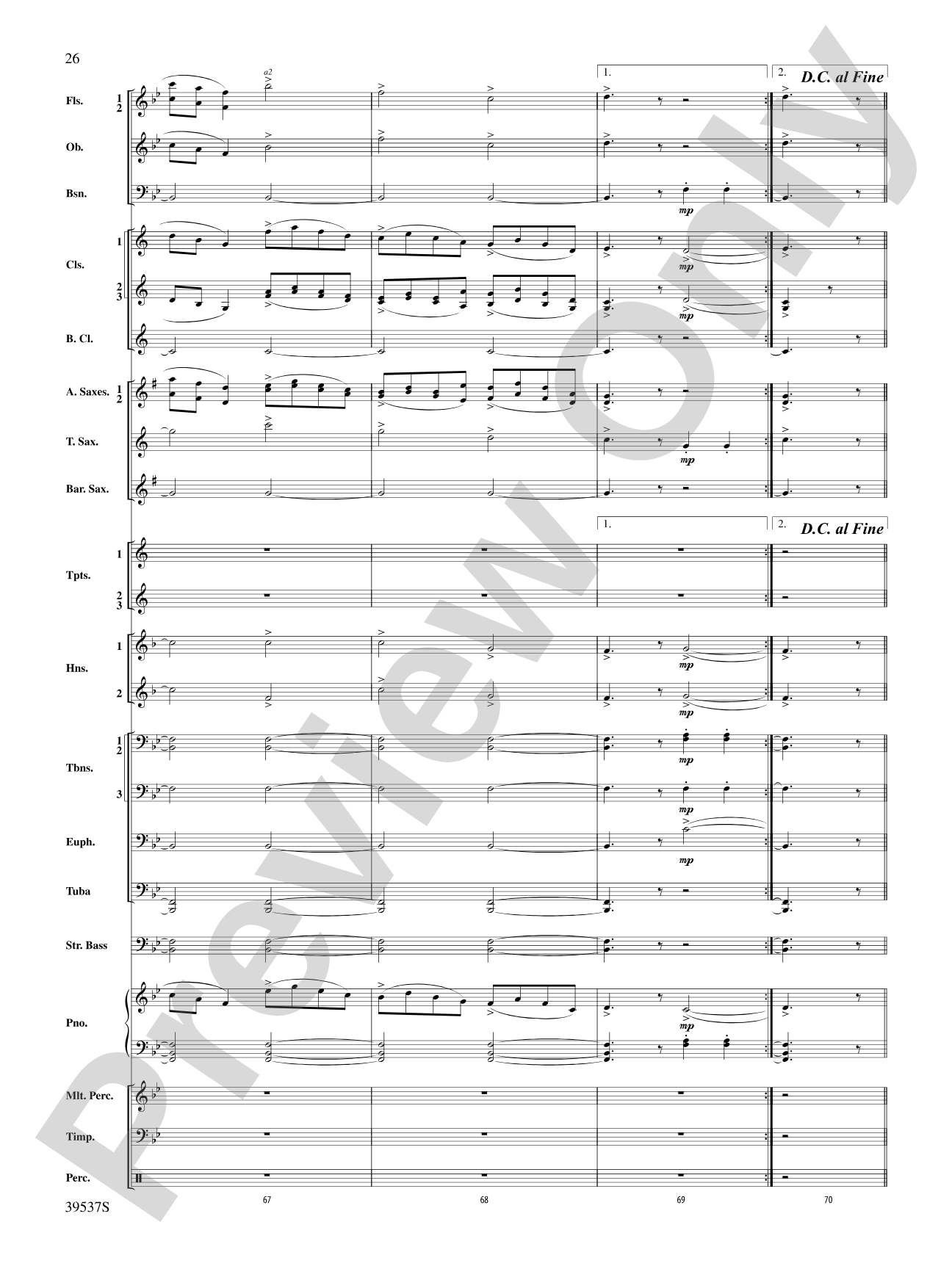 Sarabande & Gavotte (from the Holberg Suite, Op. 40): Concert Band Conductor Score & Parts