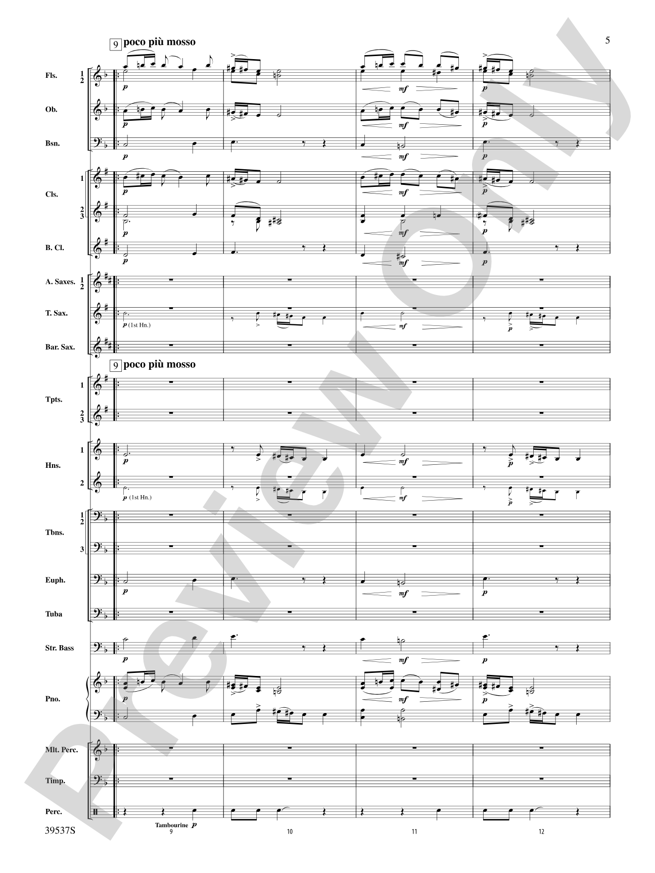 Sarabande & Gavotte (from the Holberg Suite, Op. 40): Concert Band Conductor Score & Parts
