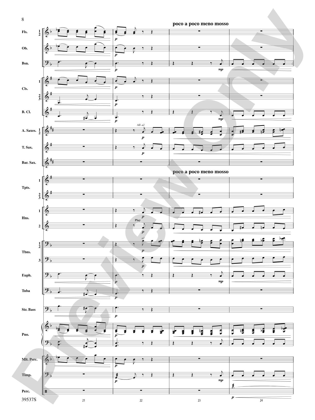 Sarabande & Gavotte (from the Holberg Suite, Op. 40): Concert Band Conductor Score & Parts