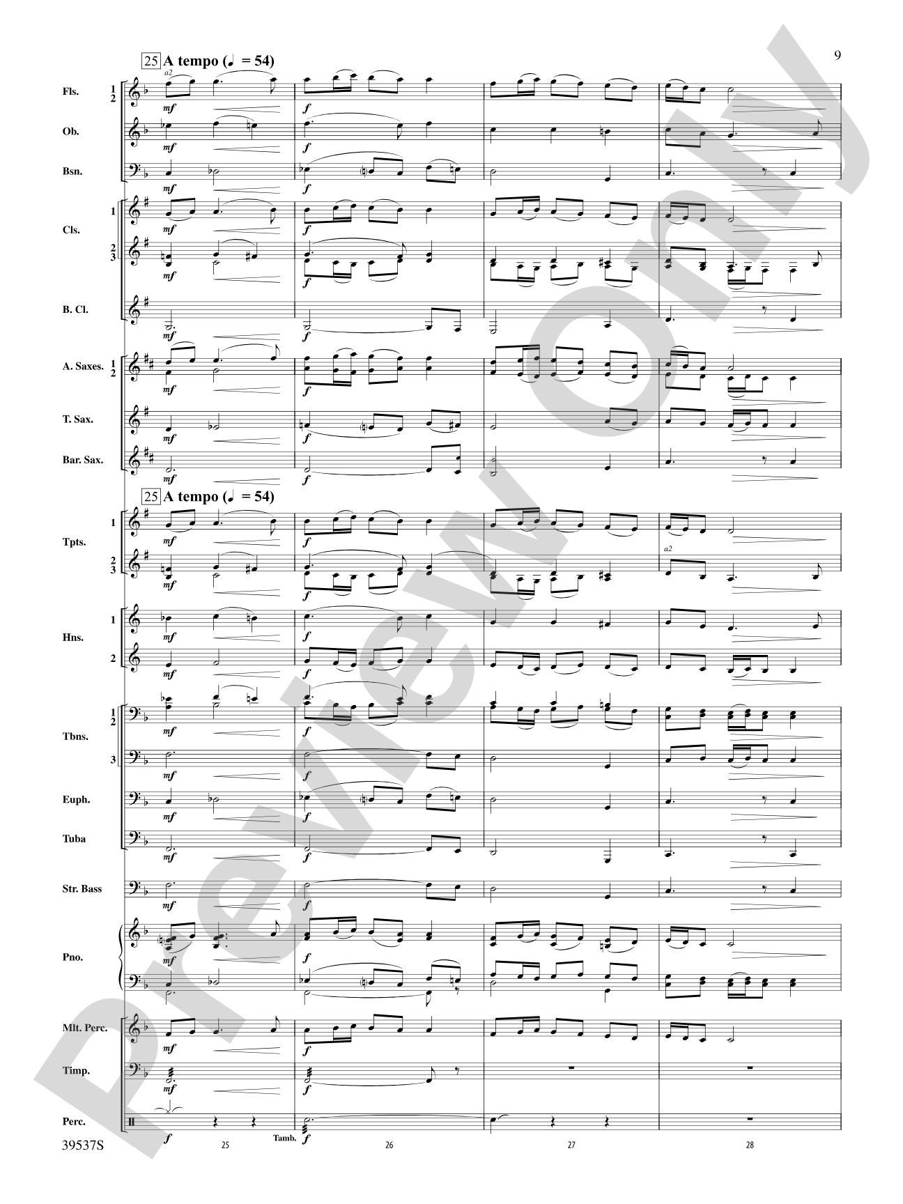 Sarabande & Gavotte (from the Holberg Suite, Op. 40): Concert Band Conductor Score & Parts