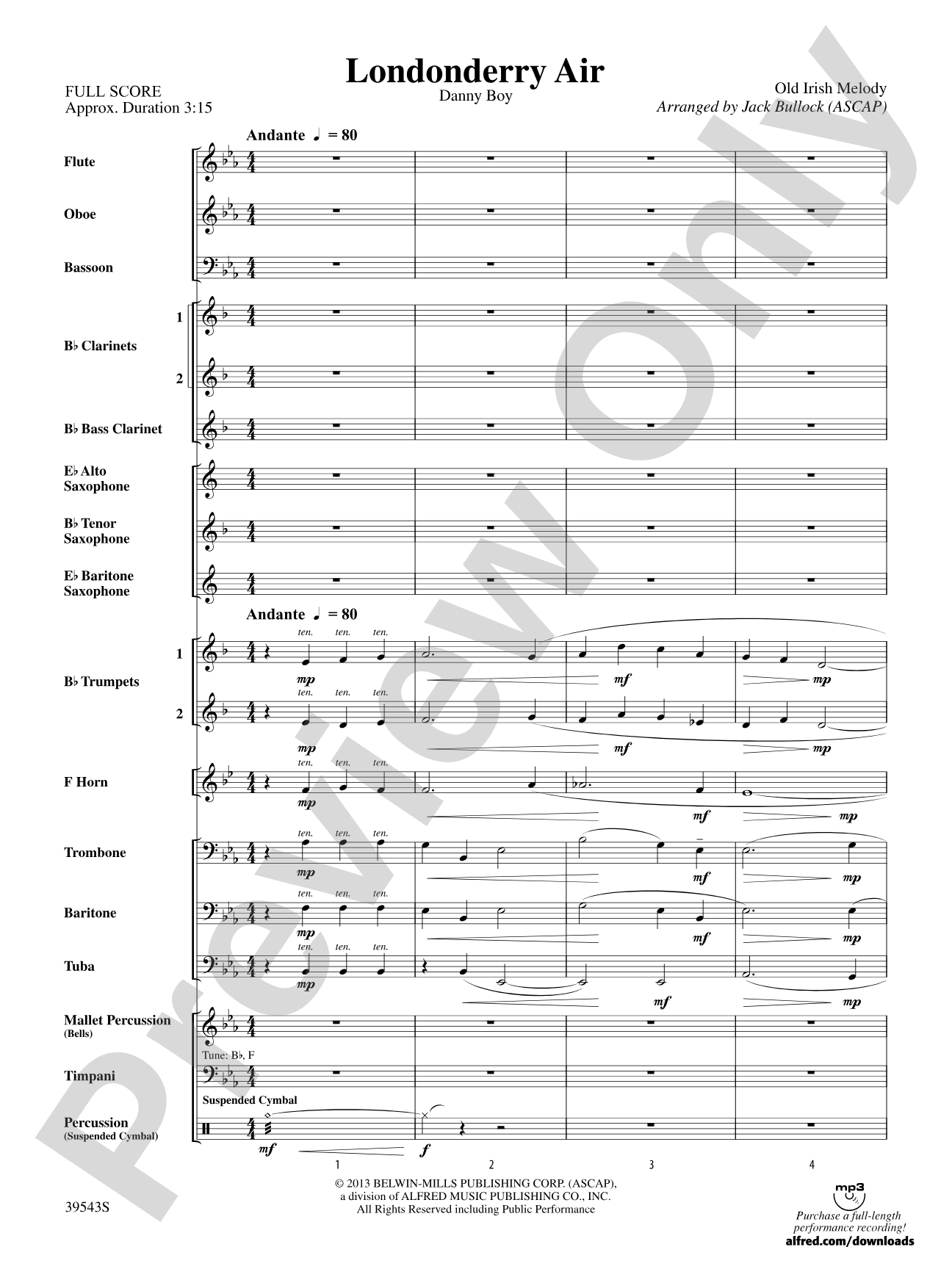 Londonderry Air: Score