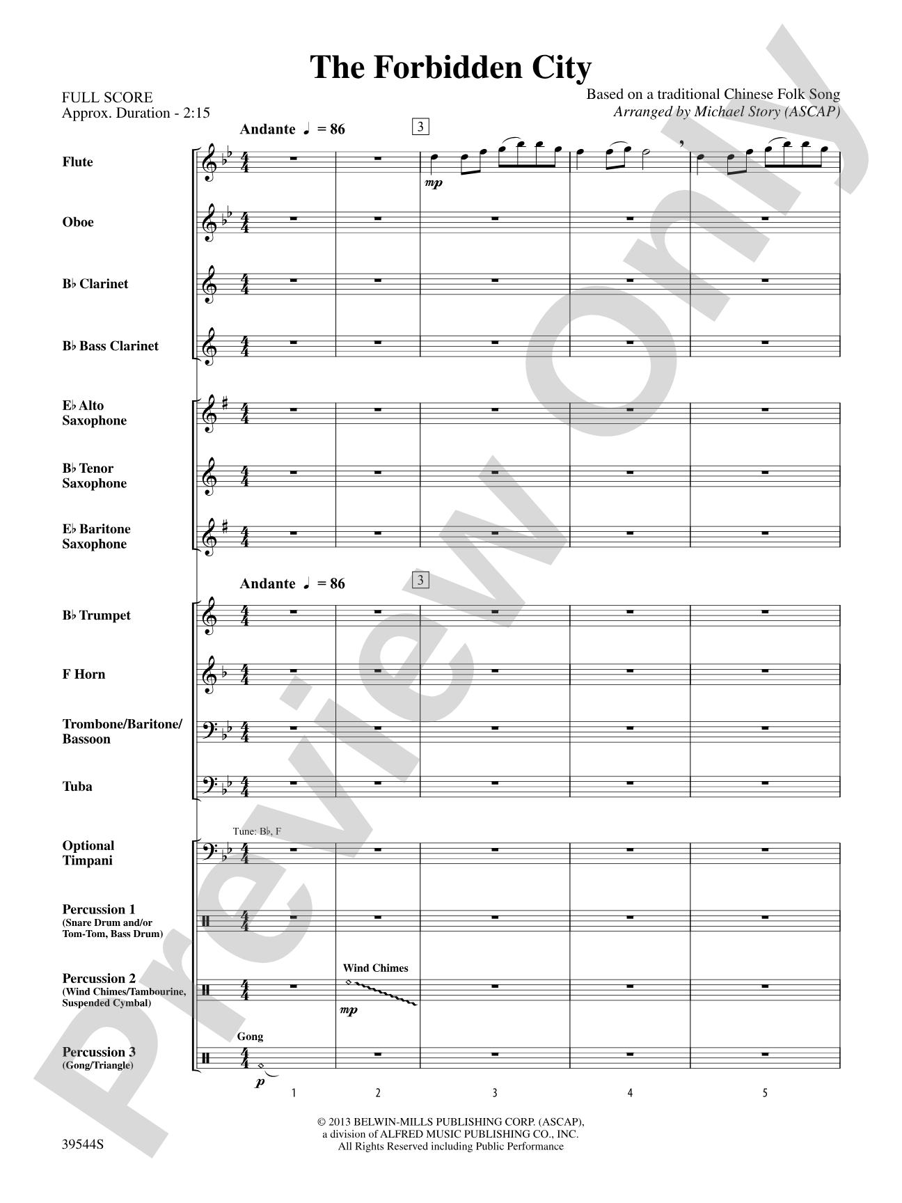 The Forbidden City: Concert Band Conductor Score & Parts