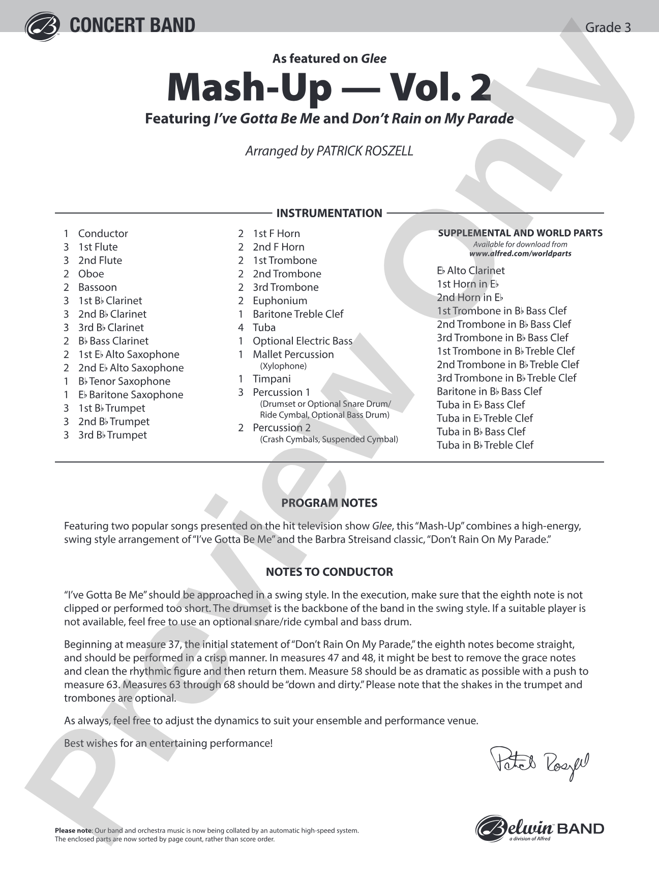 Mash-Up – Vol. 2: Concert Band Conductor Score & Parts