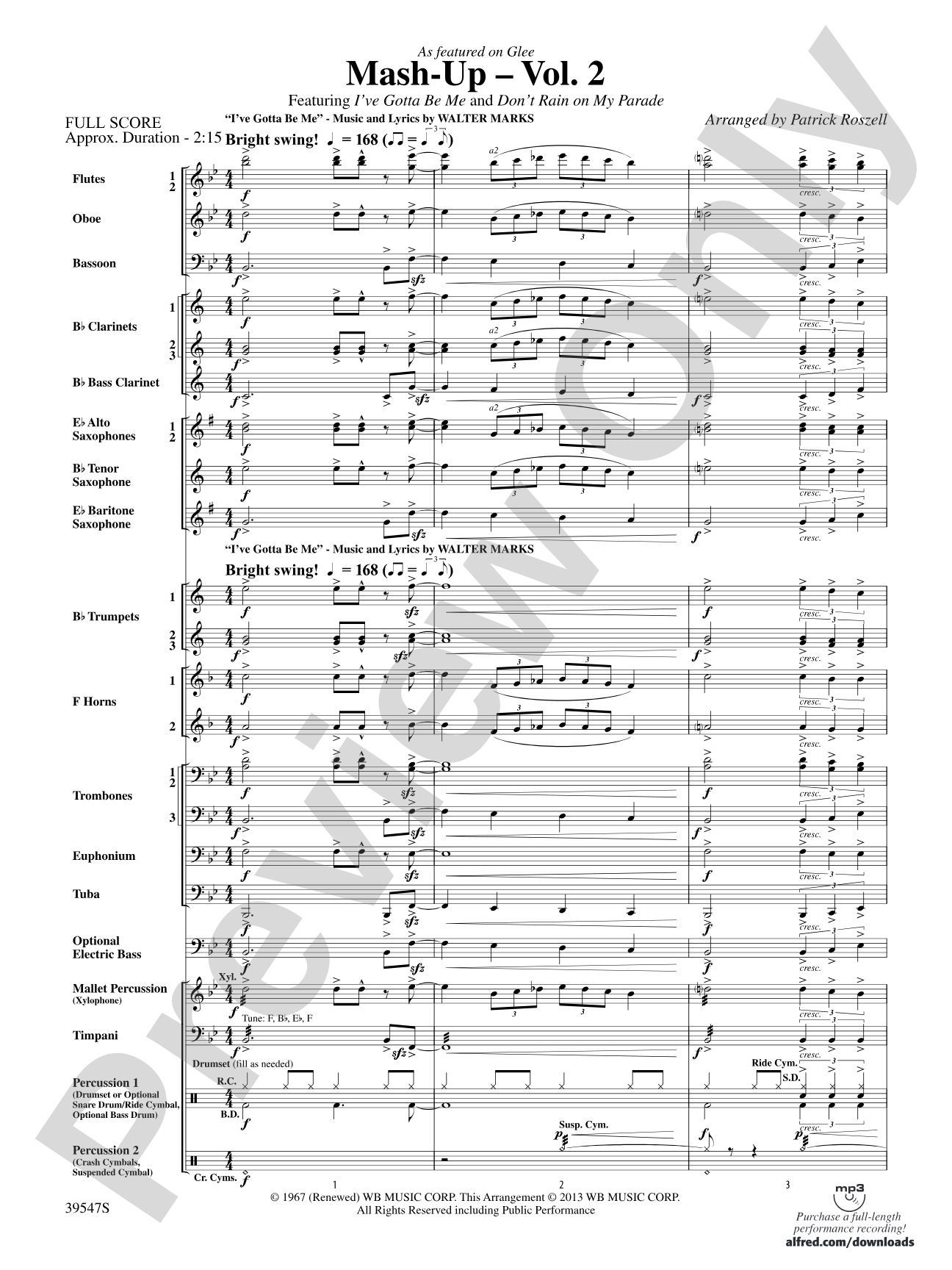 Mash-Up – Vol. 2: Concert Band Conductor Score & Parts