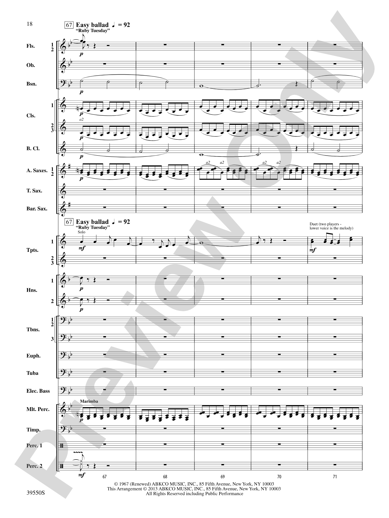 The Rolling Stones on Tour: Concert Band Conductor Score & Parts