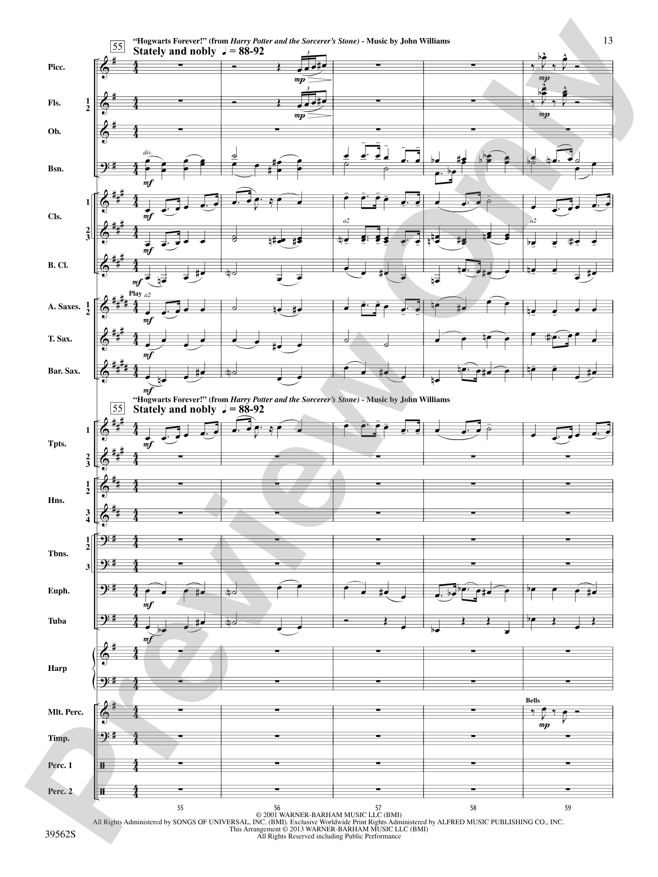 The Complete Harry Potter: Concert Band Conductor Score & Parts