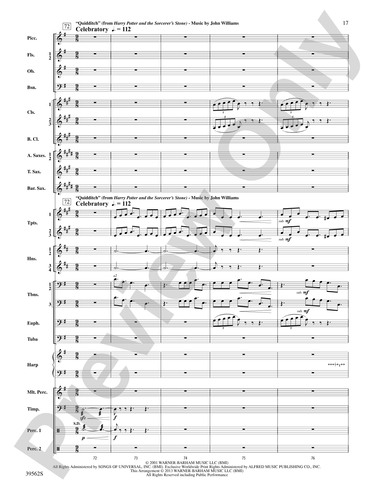 The Complete Harry Potter: Concert Band Conductor Score & Parts