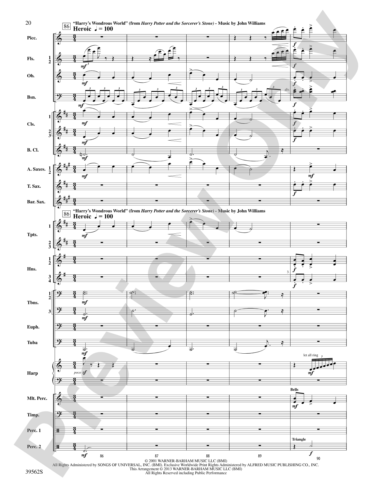 The Complete Harry Potter: Concert Band Conductor Score & Parts