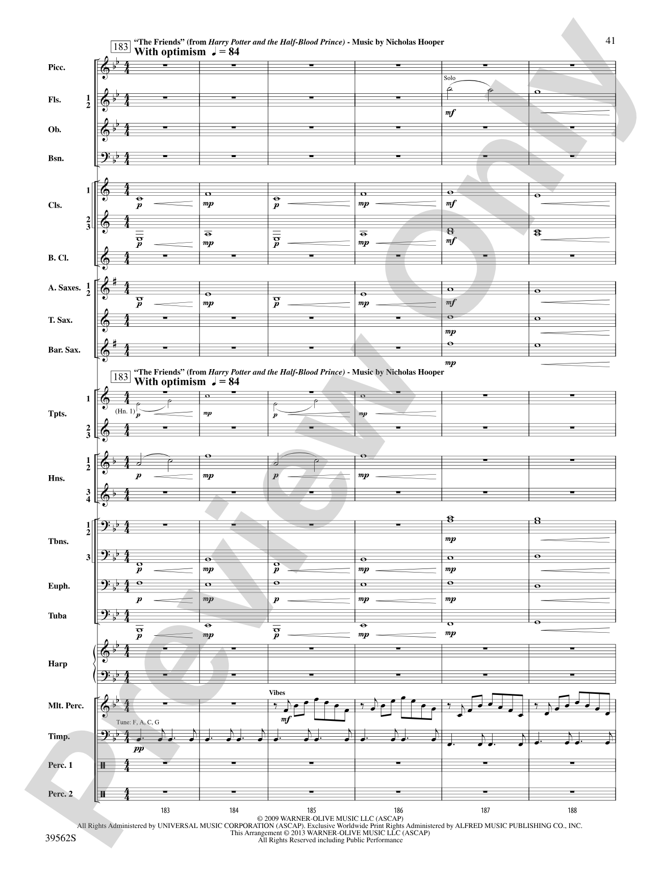 The Complete Harry Potter: Concert Band Conductor Score & Parts