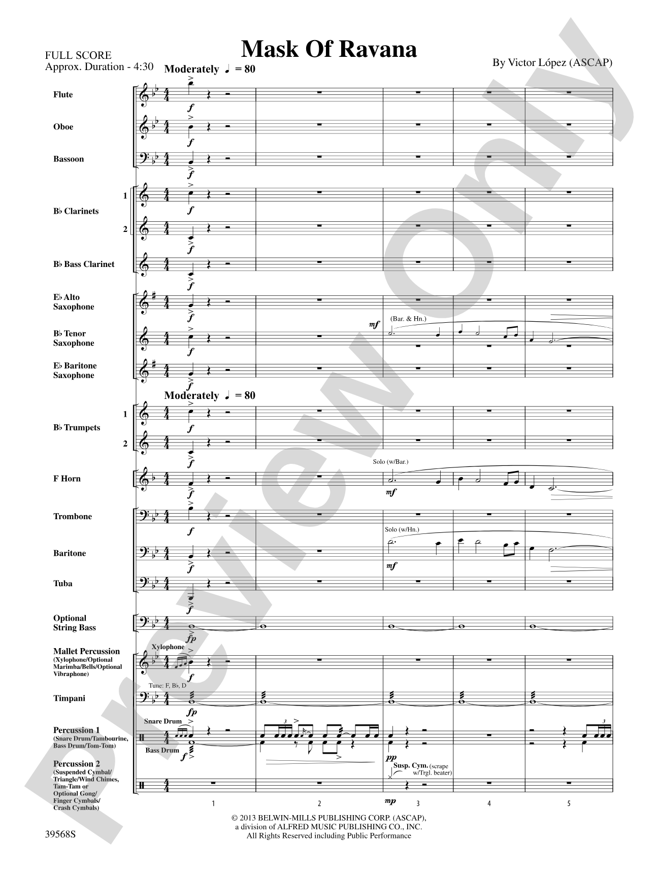 Mask of Ravana: Concert Band Conductor Score & Parts