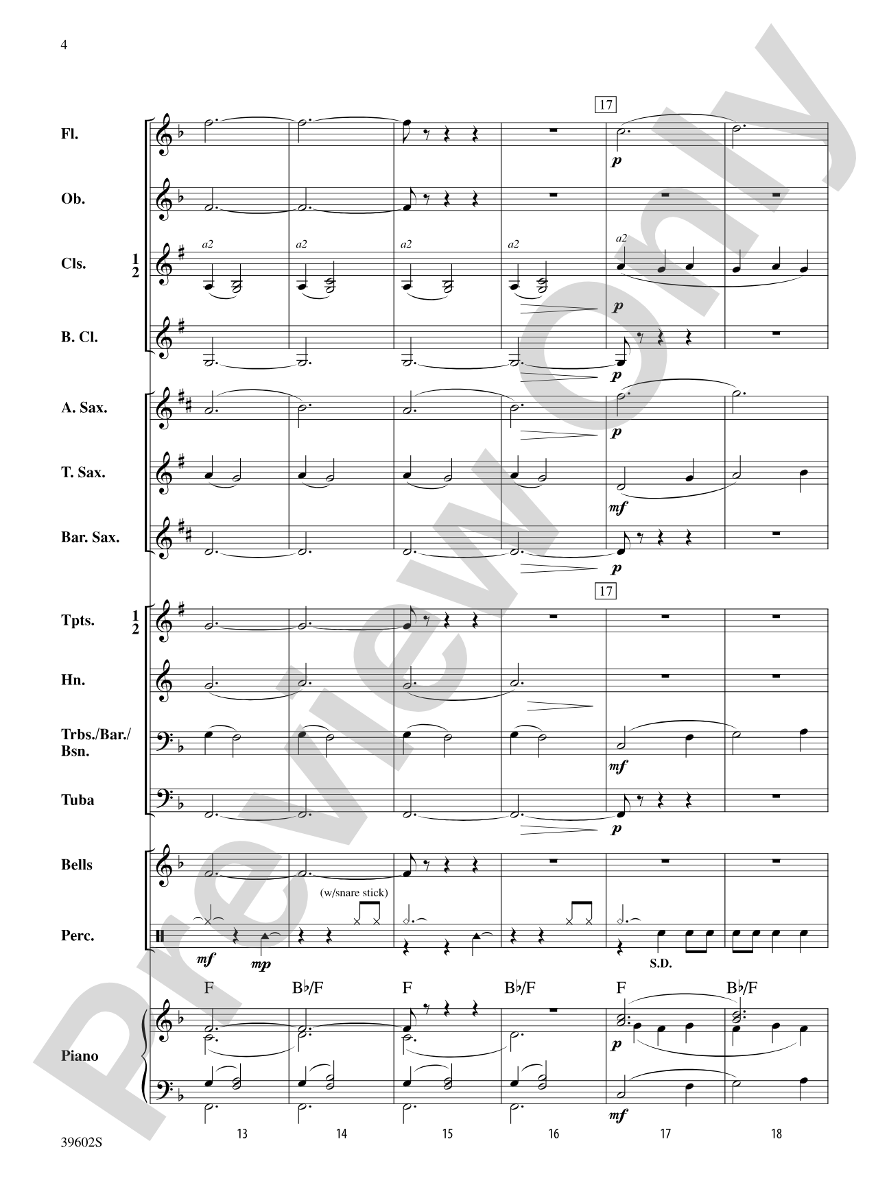 Daydreams: Concert Band Conductor Score & Parts