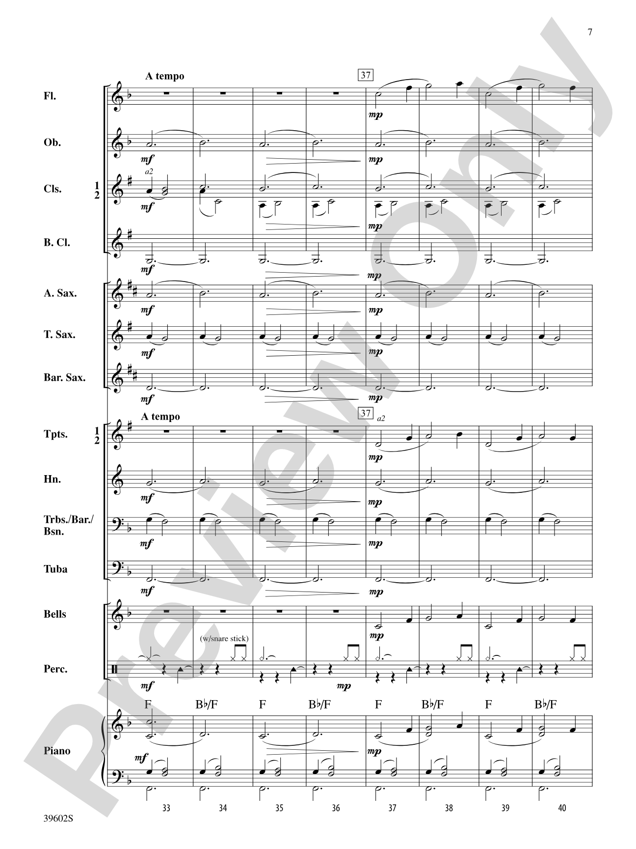 Daydreams: Concert Band Conductor Score & Parts