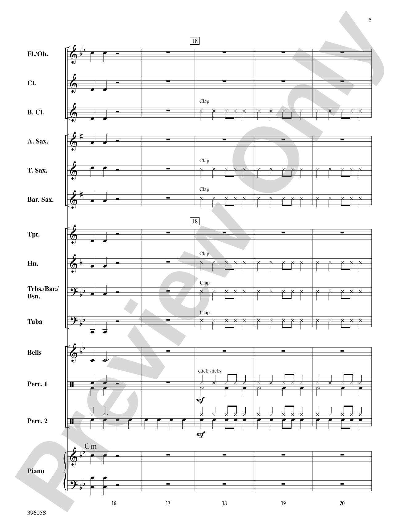 Atomic Clock: Concert Band Conductor Score & Parts