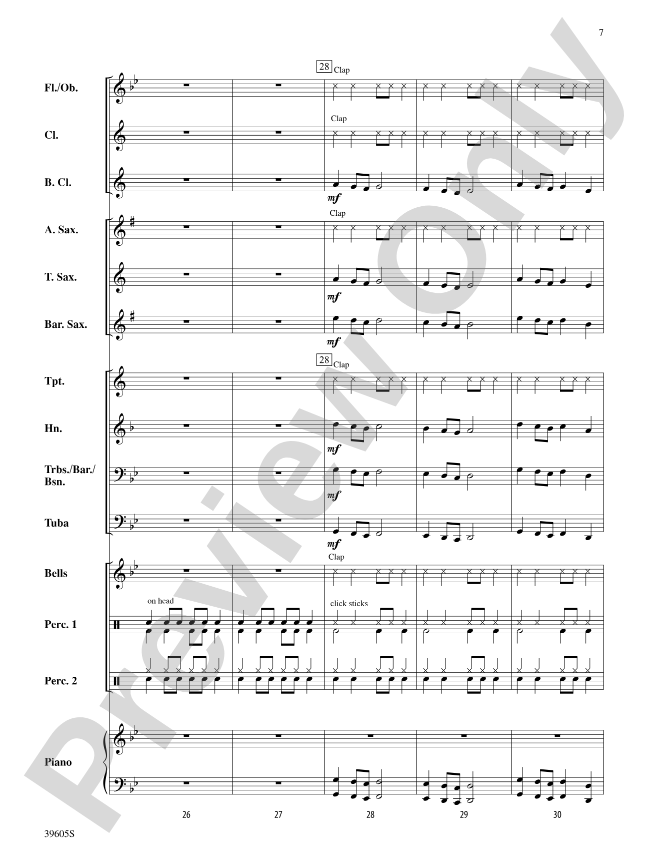 Atomic Clock: Concert Band Conductor Score & Parts