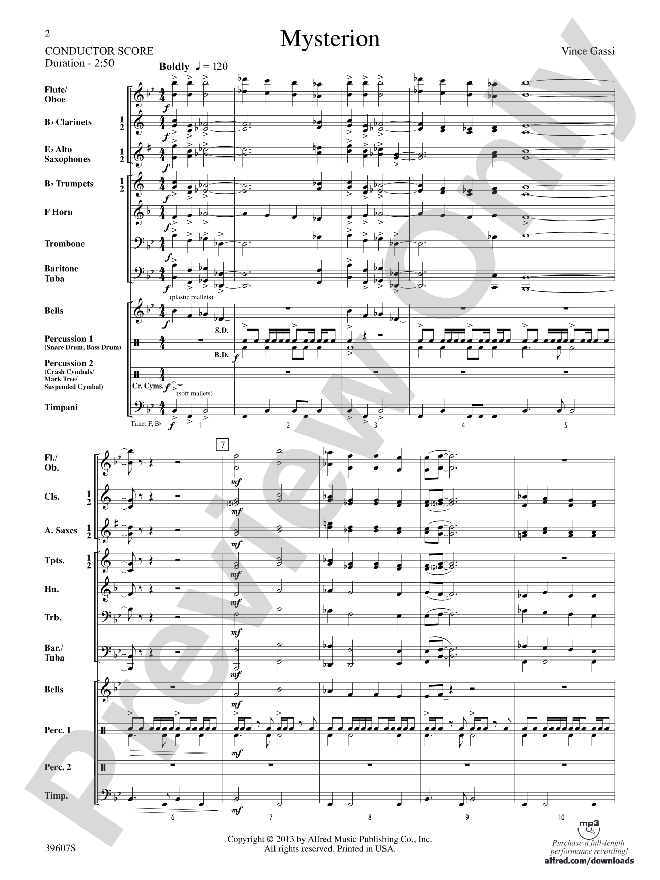 Mysterion: Concert Band Conductor Score & Parts